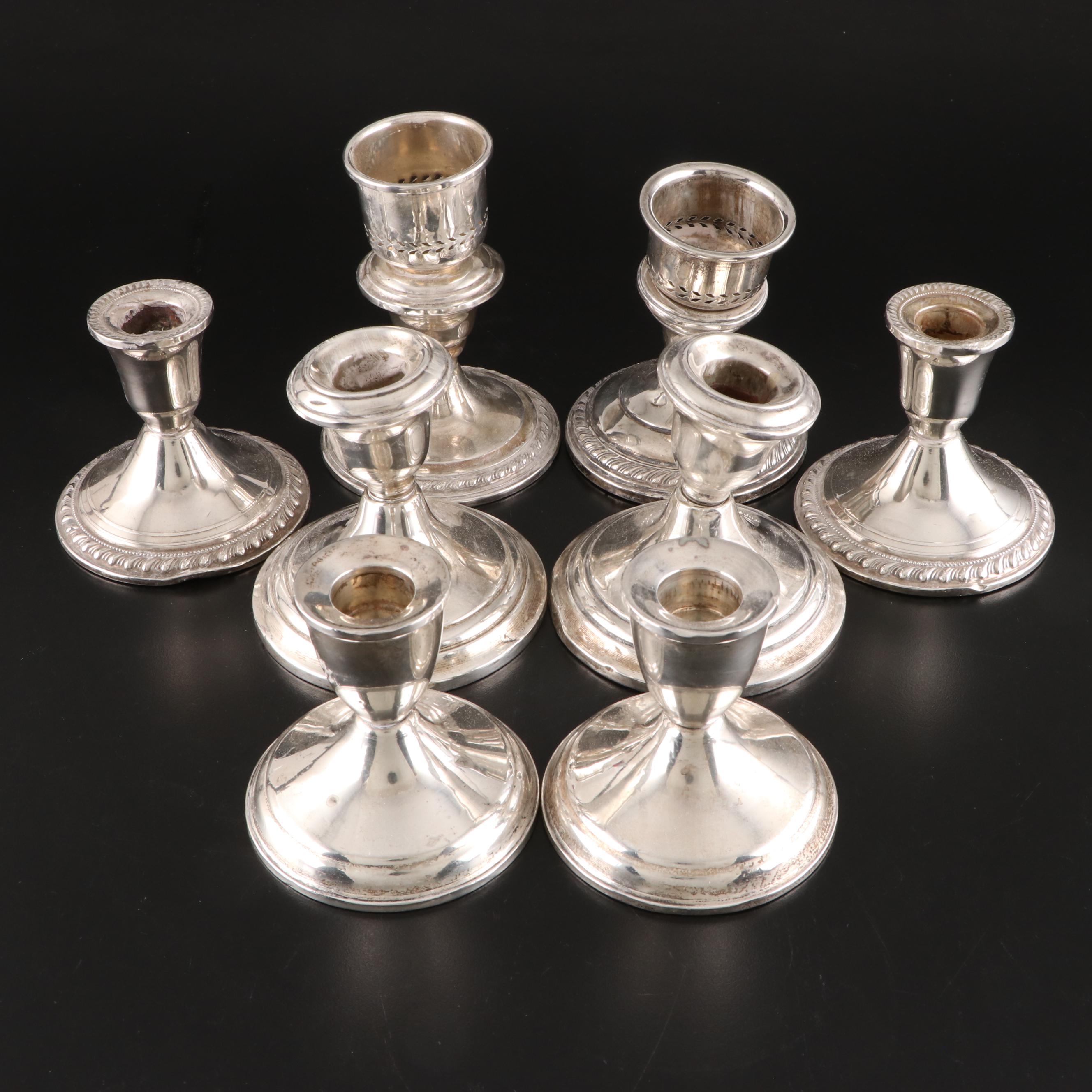 Duchin Creation and Other Sterling Silver Candlesticks, Mid to Late