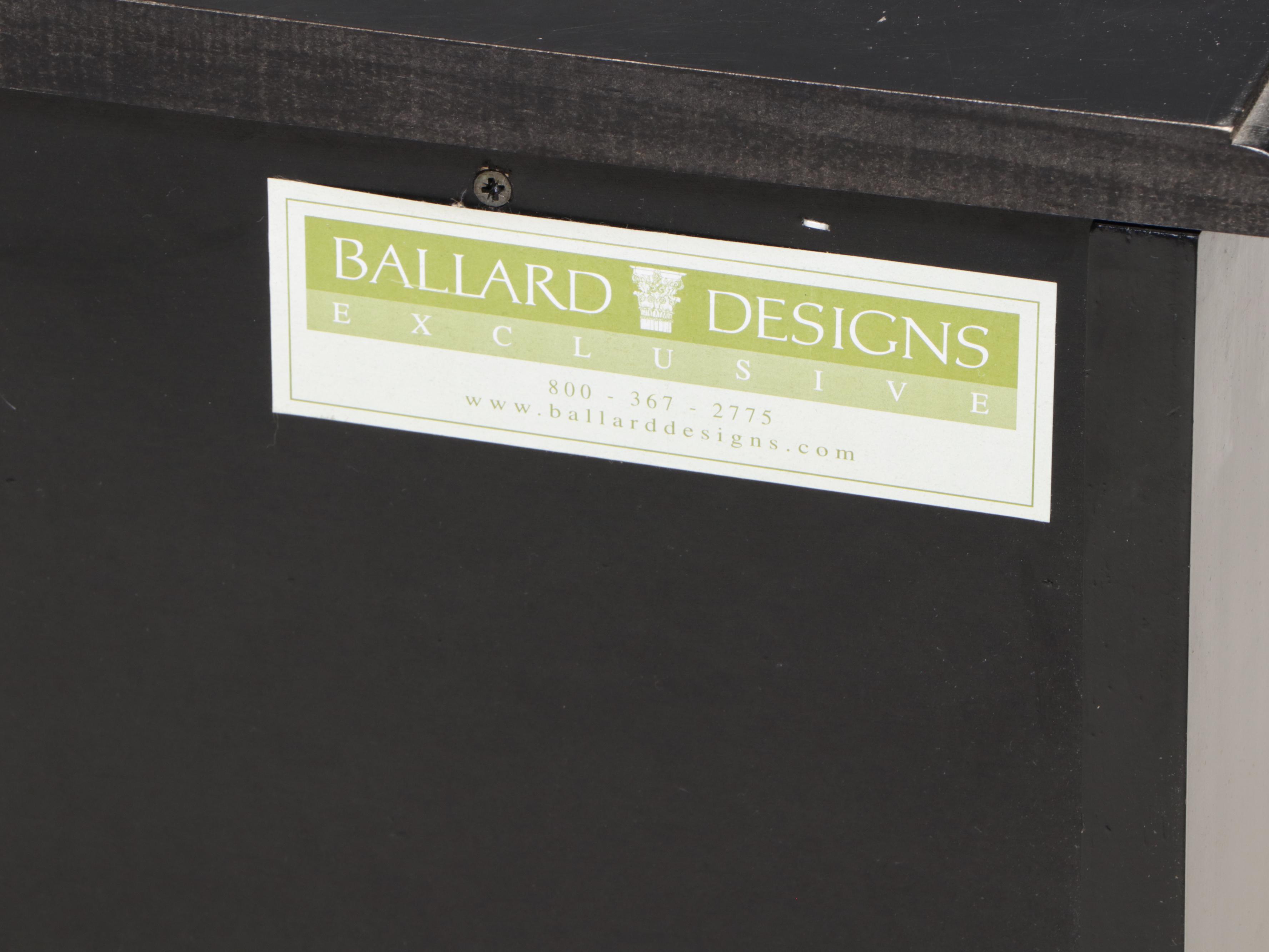 Ballard Designs Ebonized Wooden with Wine Rack EBTH