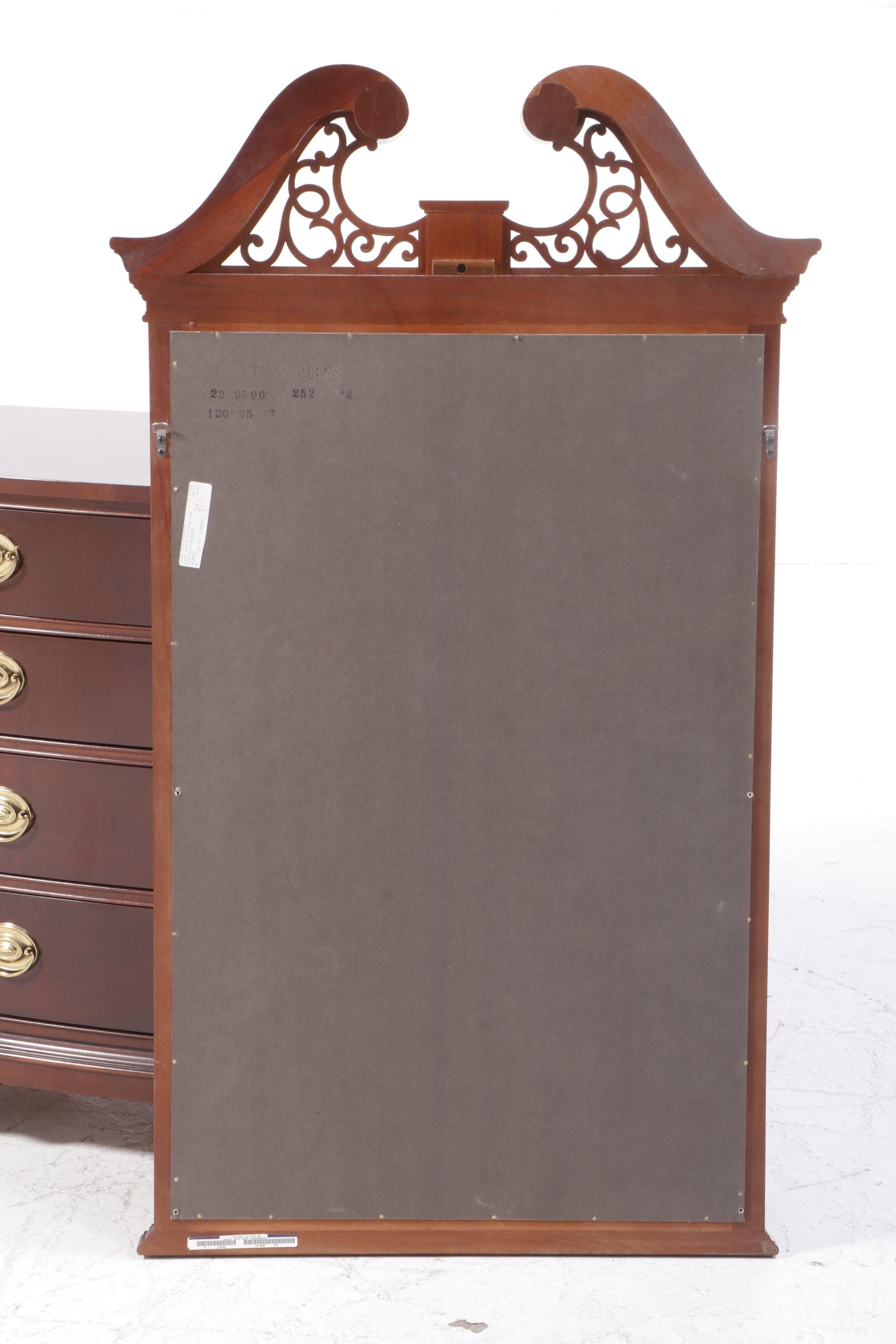 Ethan Allen Chippendale Style Mahogany FourDrawer Bowfront Chest and