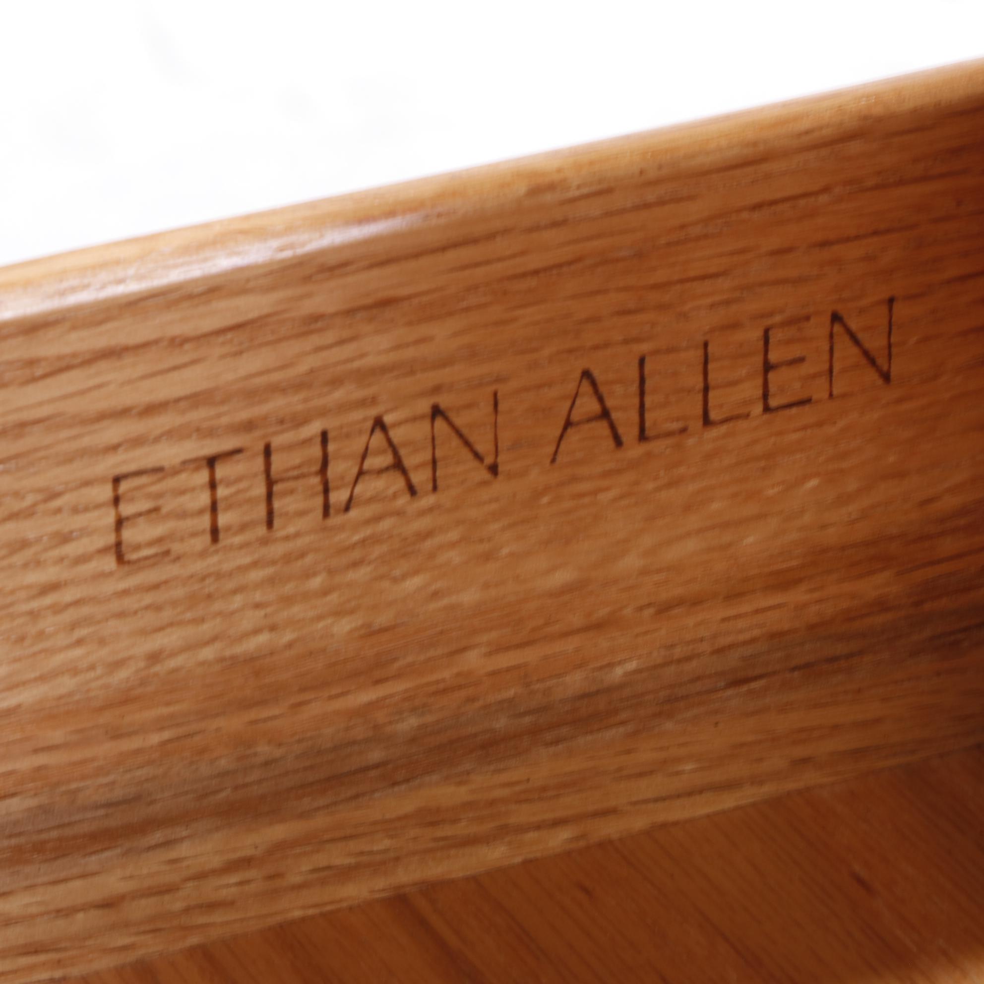 Ethan Allen Chippendale Style Mahogany FourDrawer Bowfront Chest and