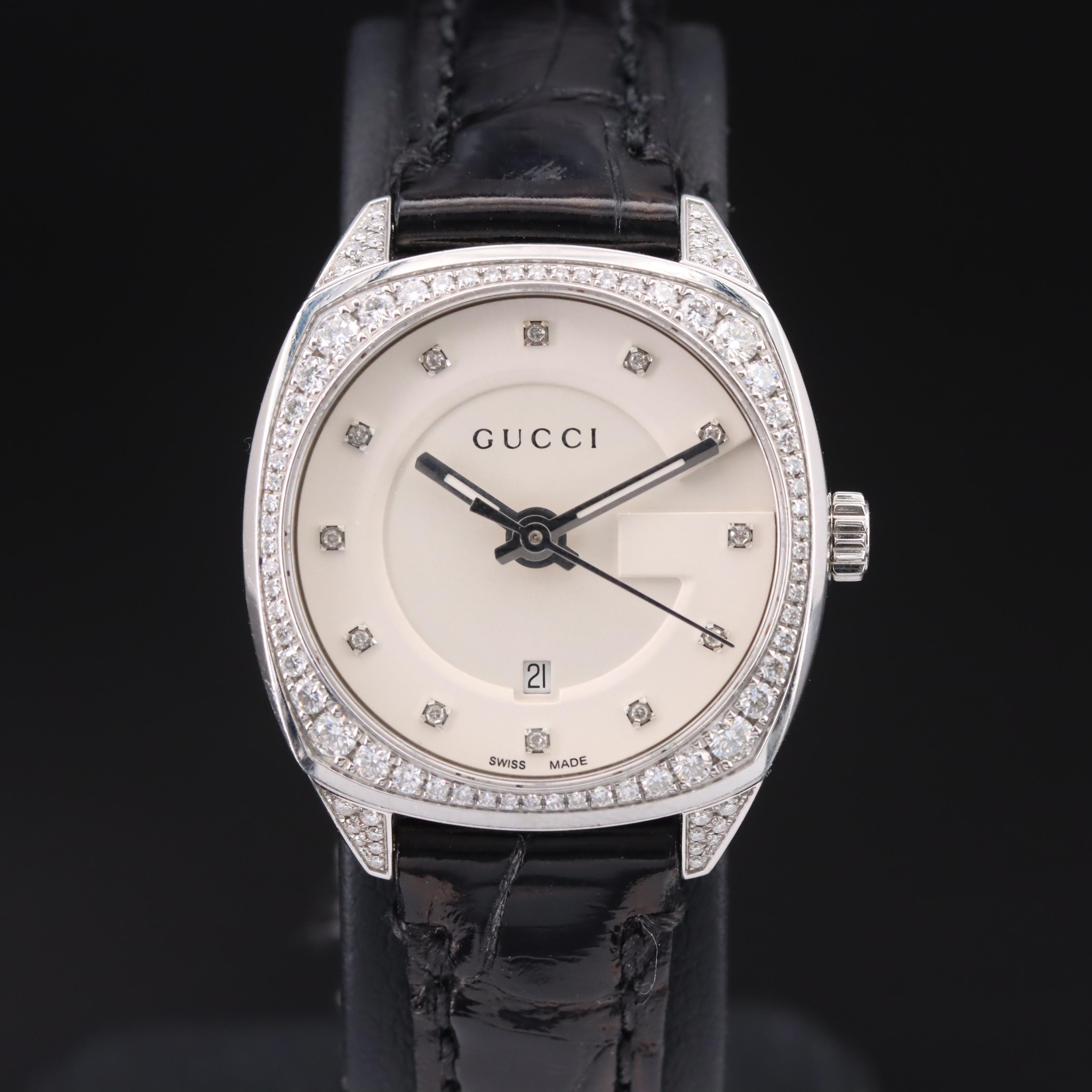 Gucci Diamond Dial and Bezel Quartz Wristwatch EBTH