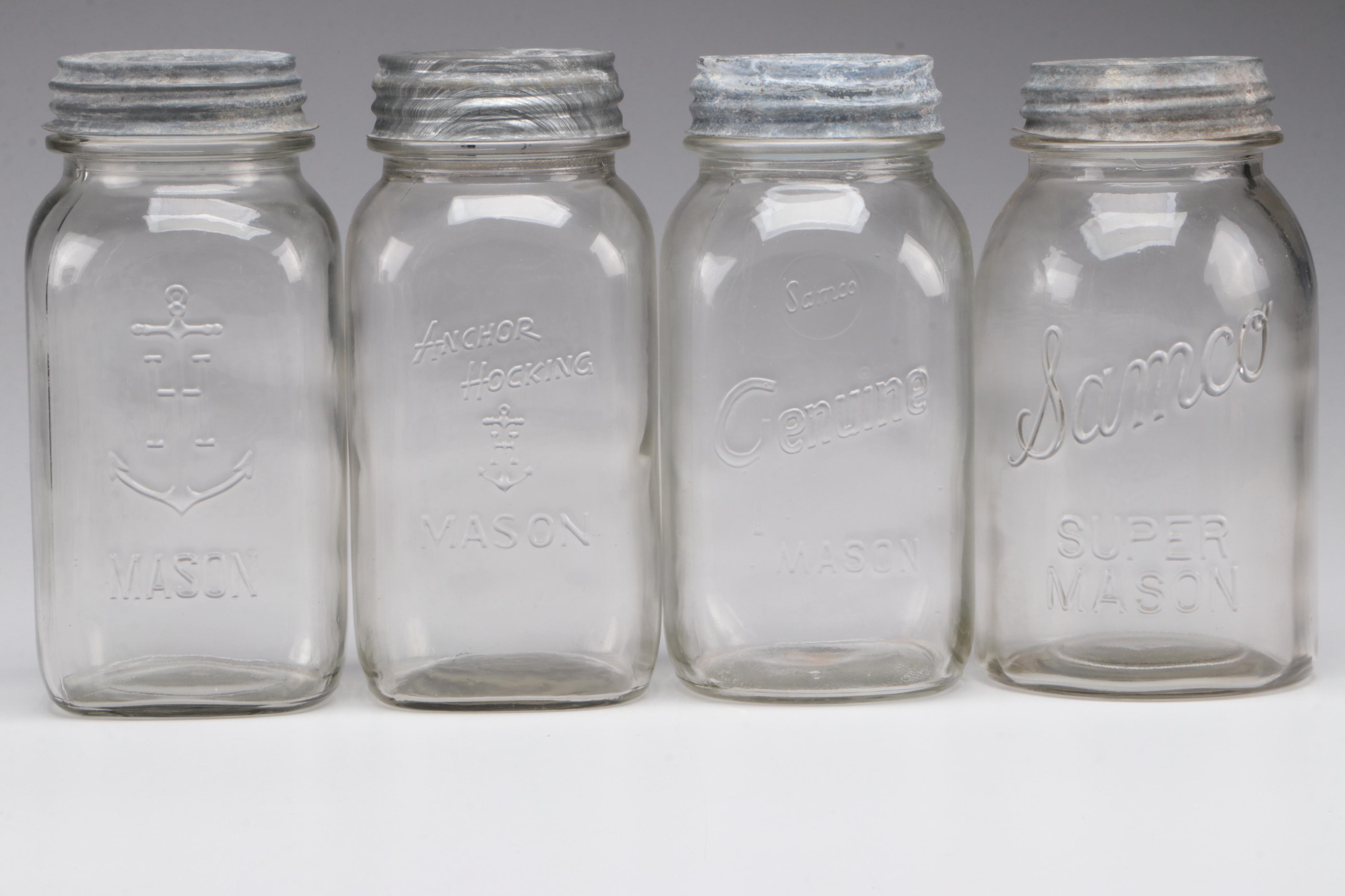 Anchor Hocking and Other Glass Canning Jars, Early to Mid 20th Century