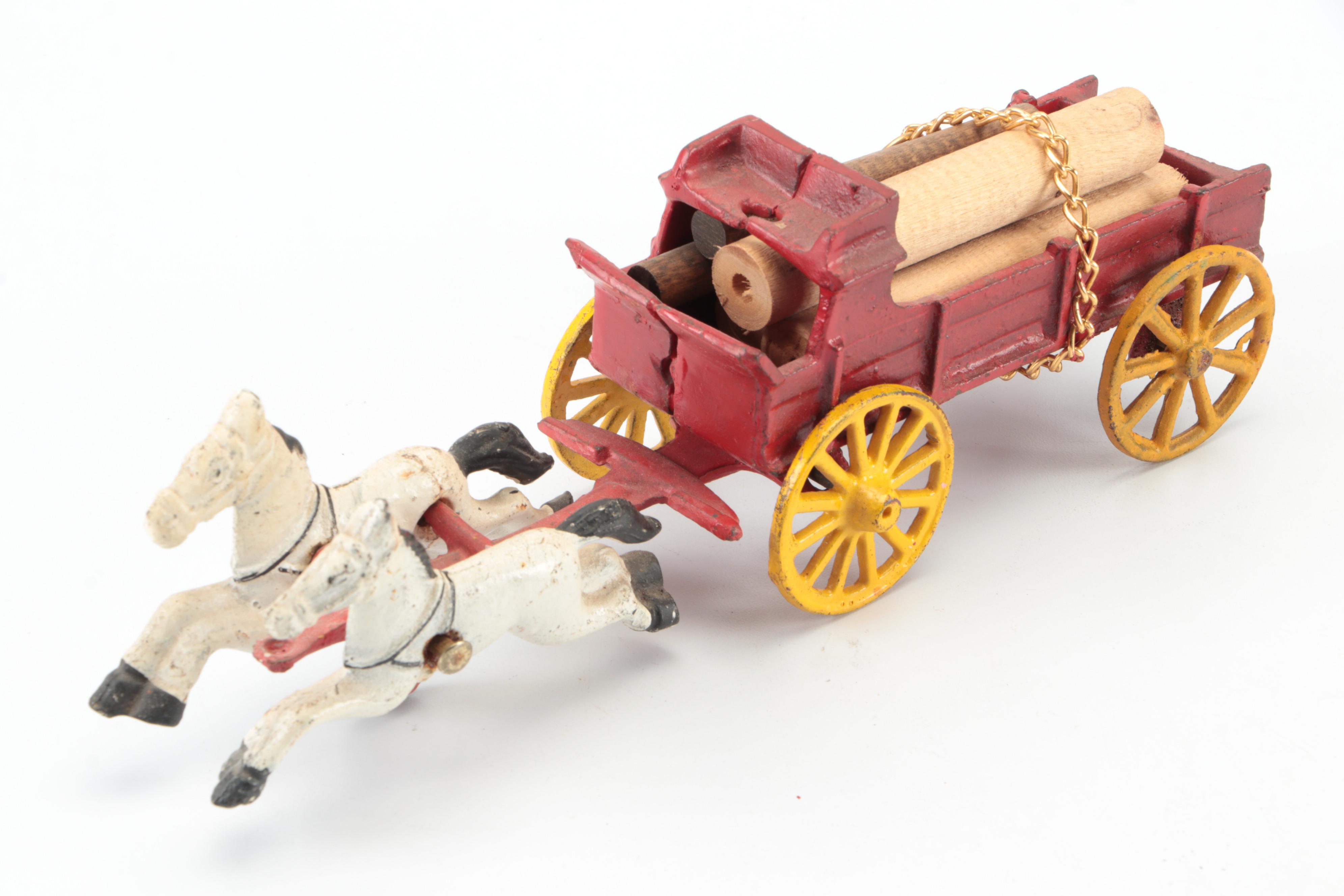 Cast Iron Toy Trains, Metal Toy Tambourine, and More, 20th Century EBTH
