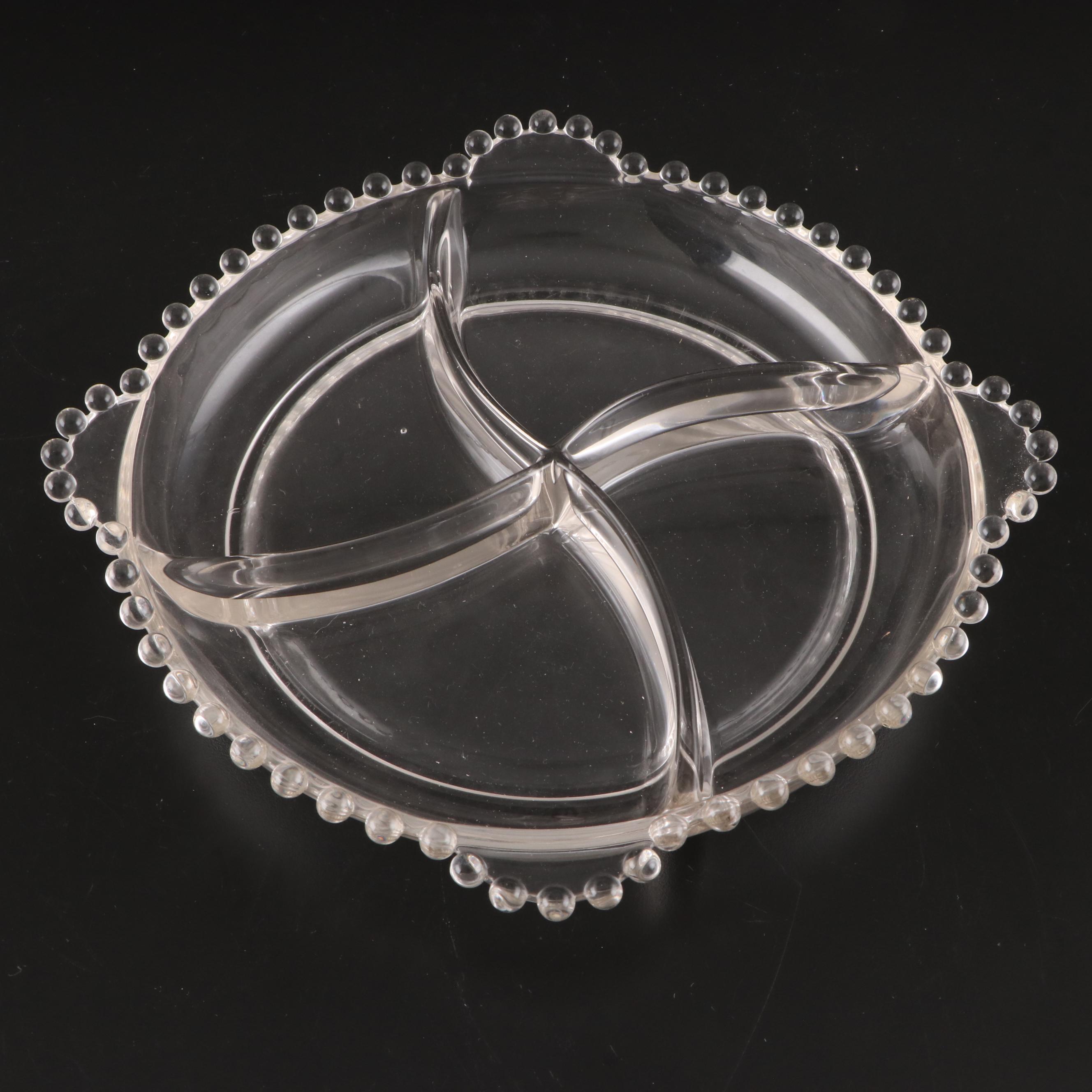 Glass Tray, Centerpiece, Cups, Pitcher, Sugar Dish and Sugar Spoons EBTH