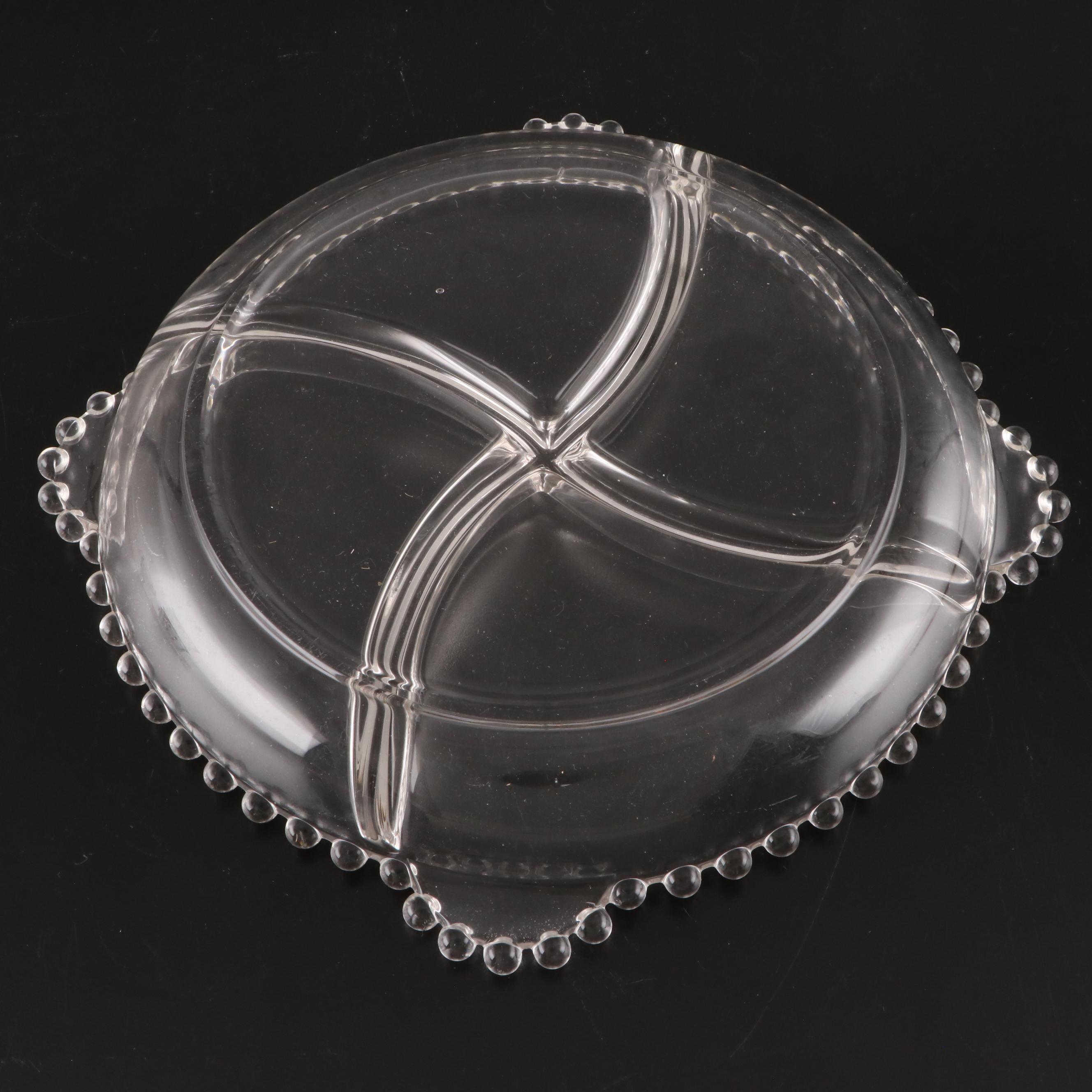 Glass Tray, Centerpiece, Cups, Pitcher, Sugar Dish and Sugar Spoons EBTH