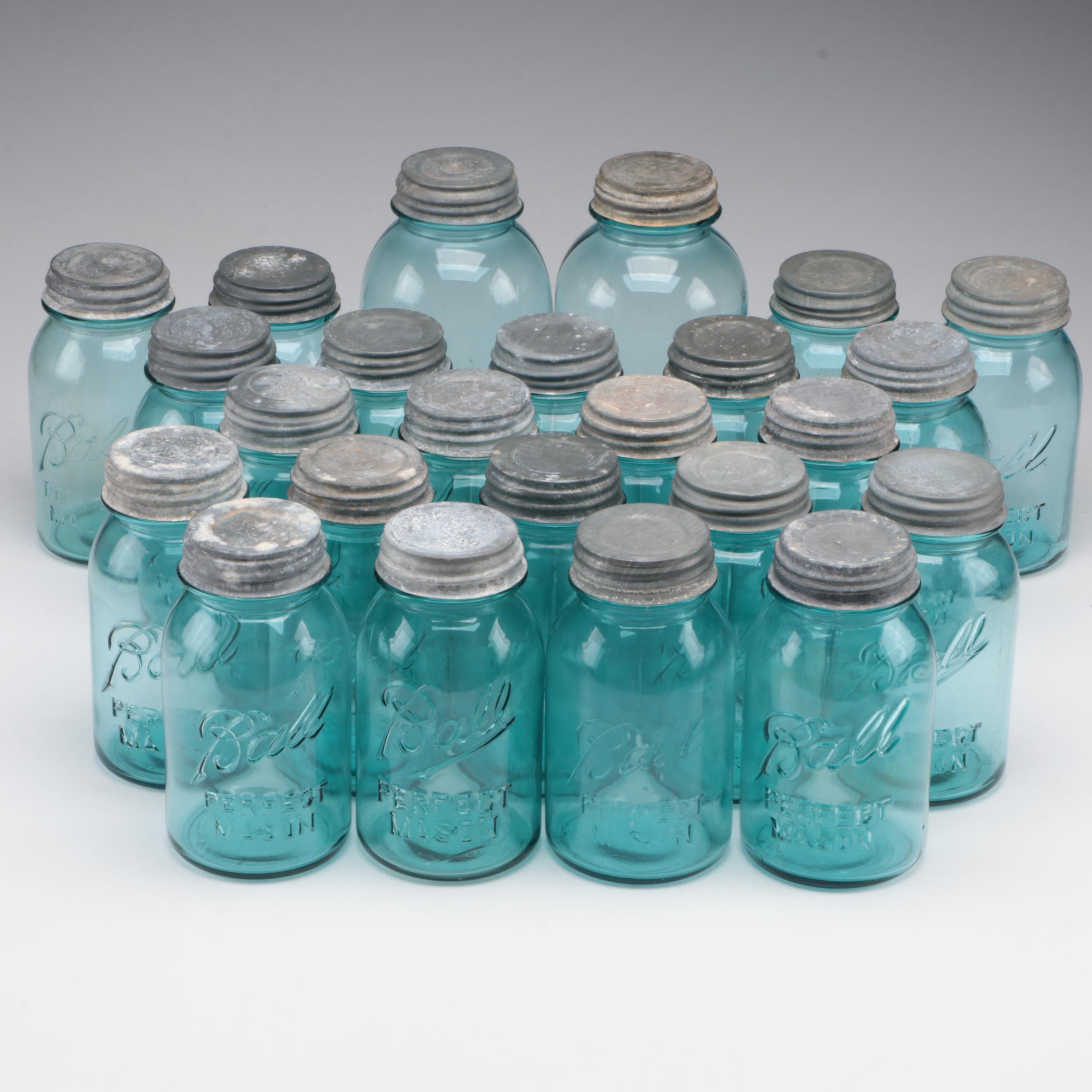 Ball Glass Canning Jars, 20th Century EBTH