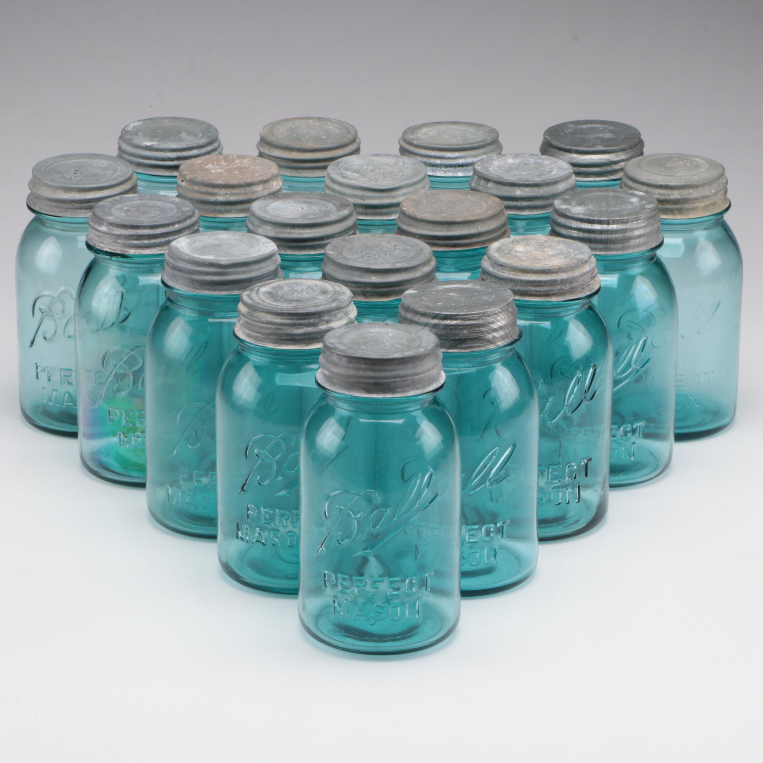 Ball Glass Canning Jars, 20th Century EBTH