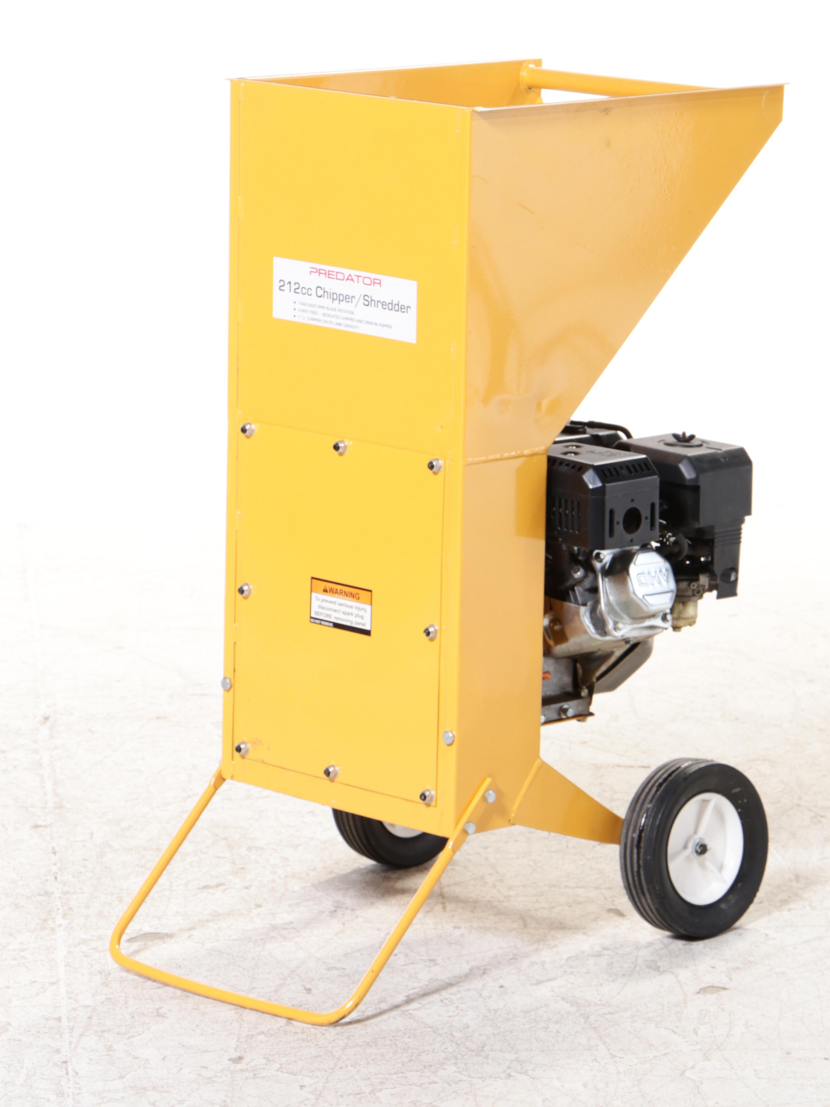 Predator 212cc Chipper/Shredder with Gasoline Engine EBTH