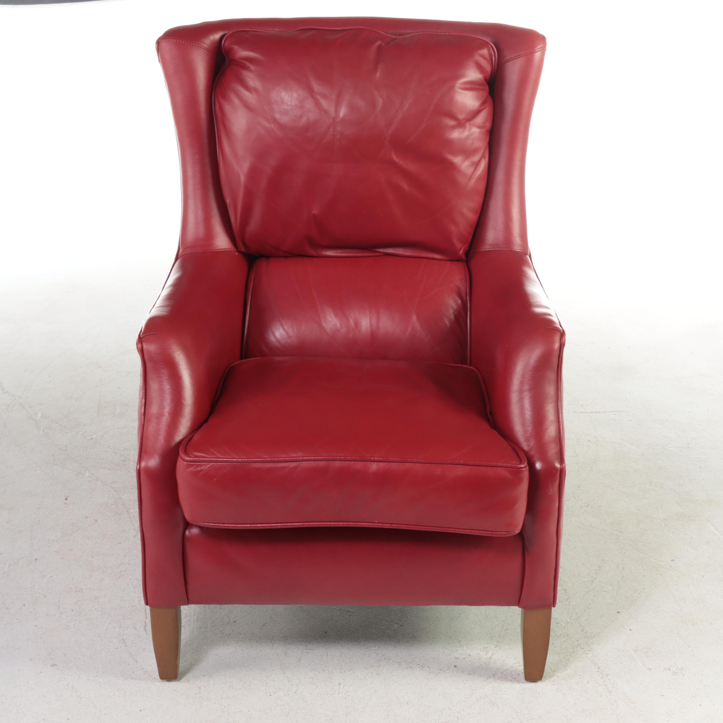 Arhaus Furniture Faux Leather Upholstered Armchair EBTH