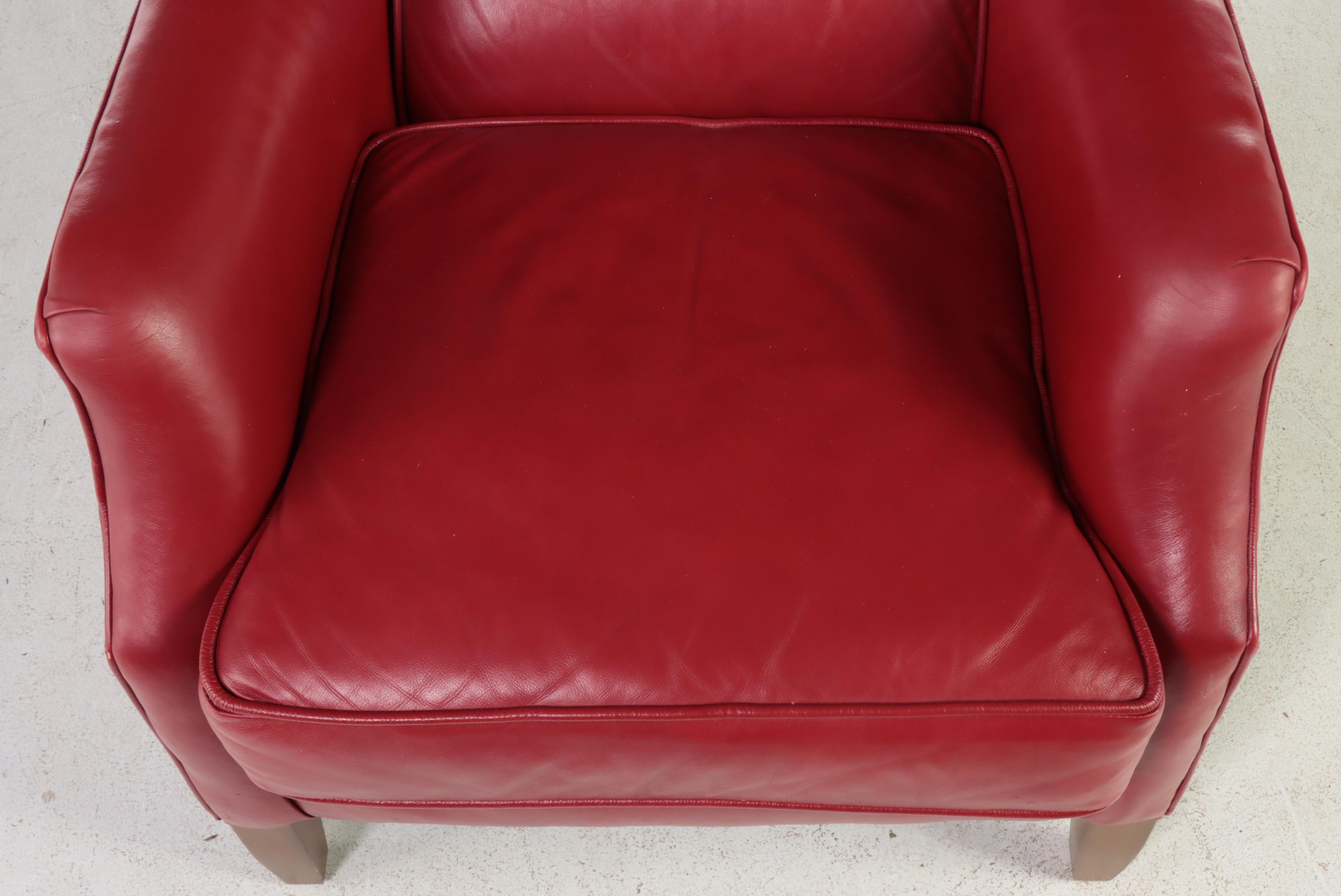 Arhaus Furniture Faux Leather Upholstered Armchair EBTH