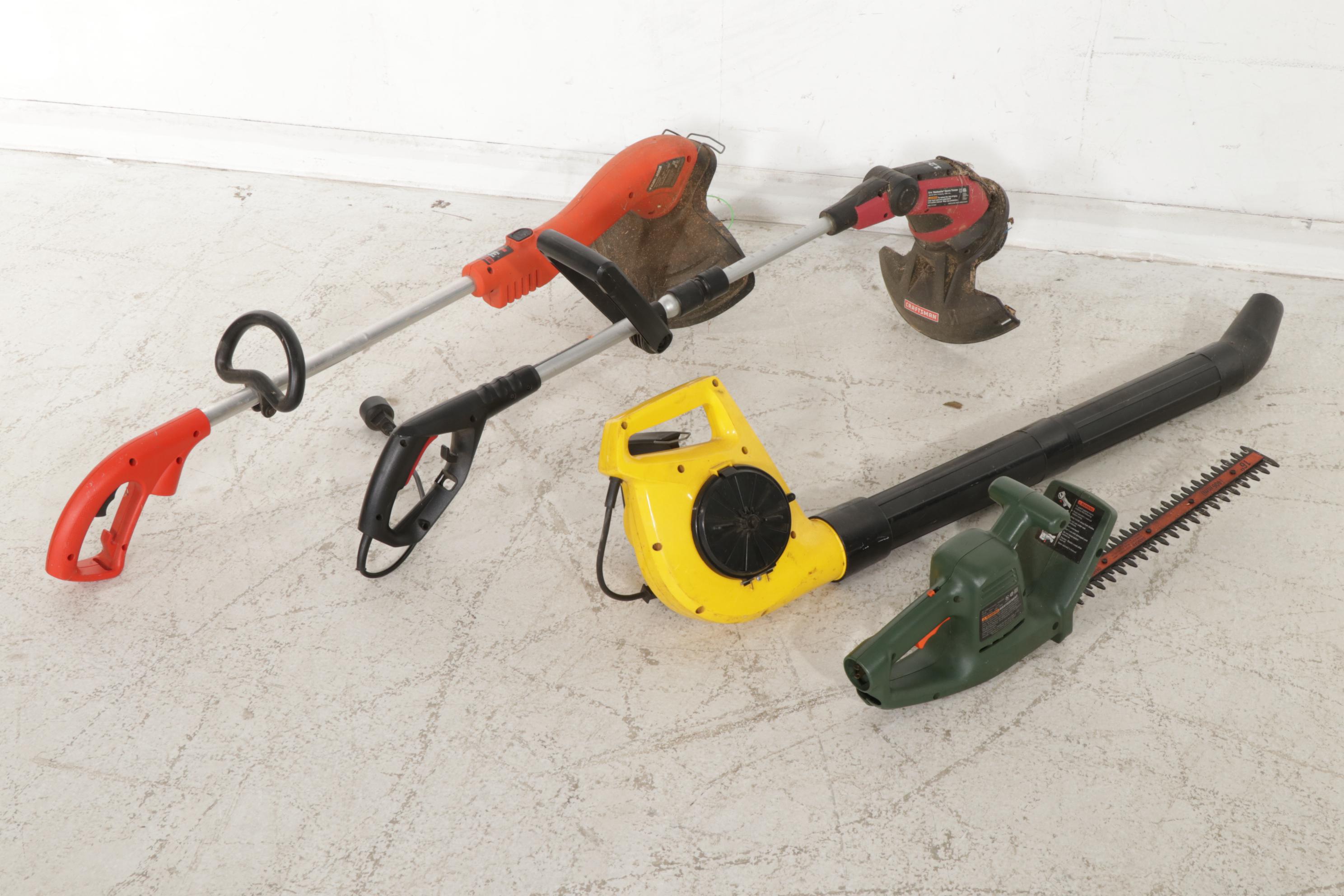 Black+Decker, Craftsman String Trimmers With Hedge Trimmer, Leaf Blower