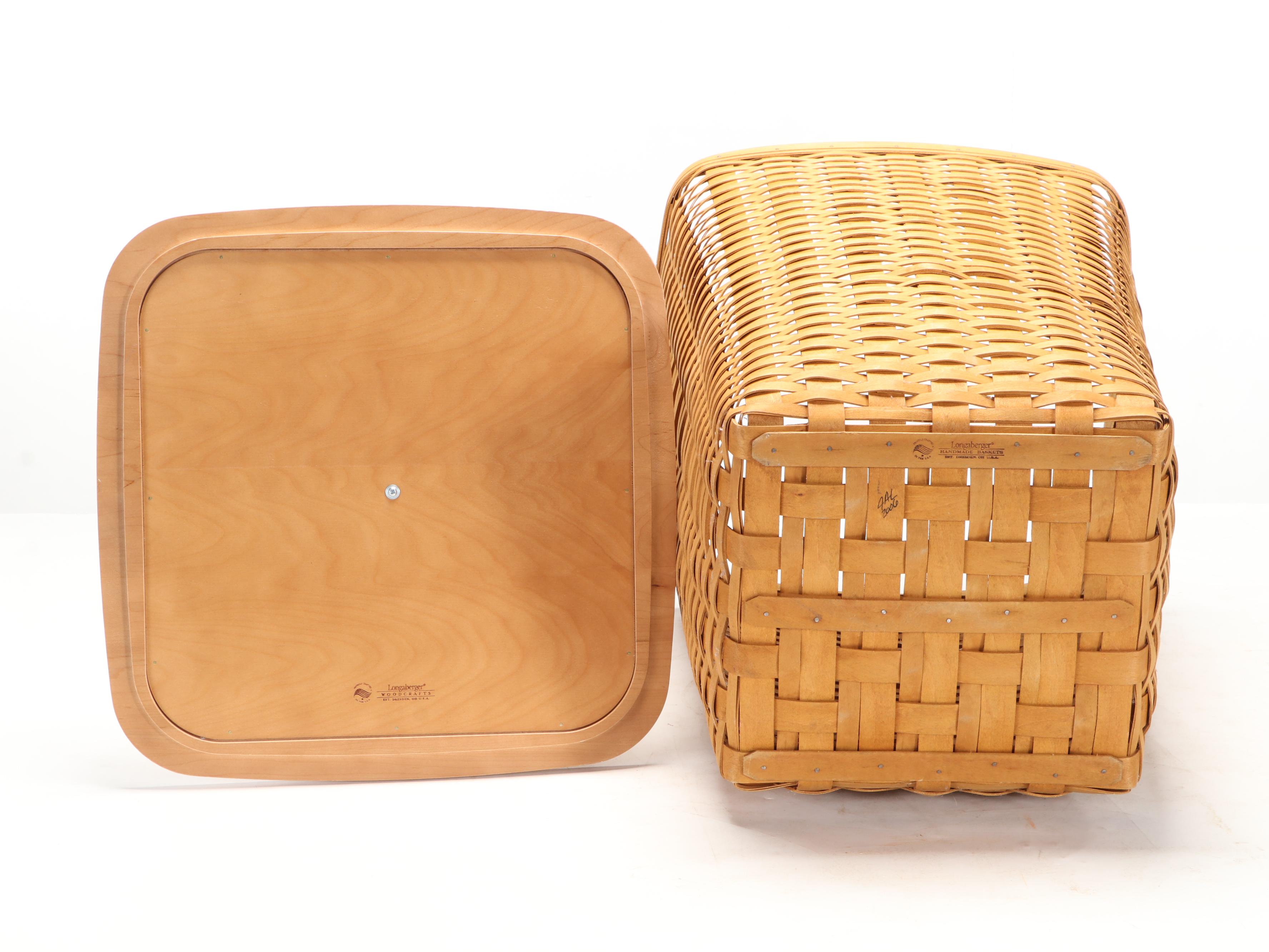 Longaberger Maple Woven Laundry Hamper Basket, 2006 EBTH