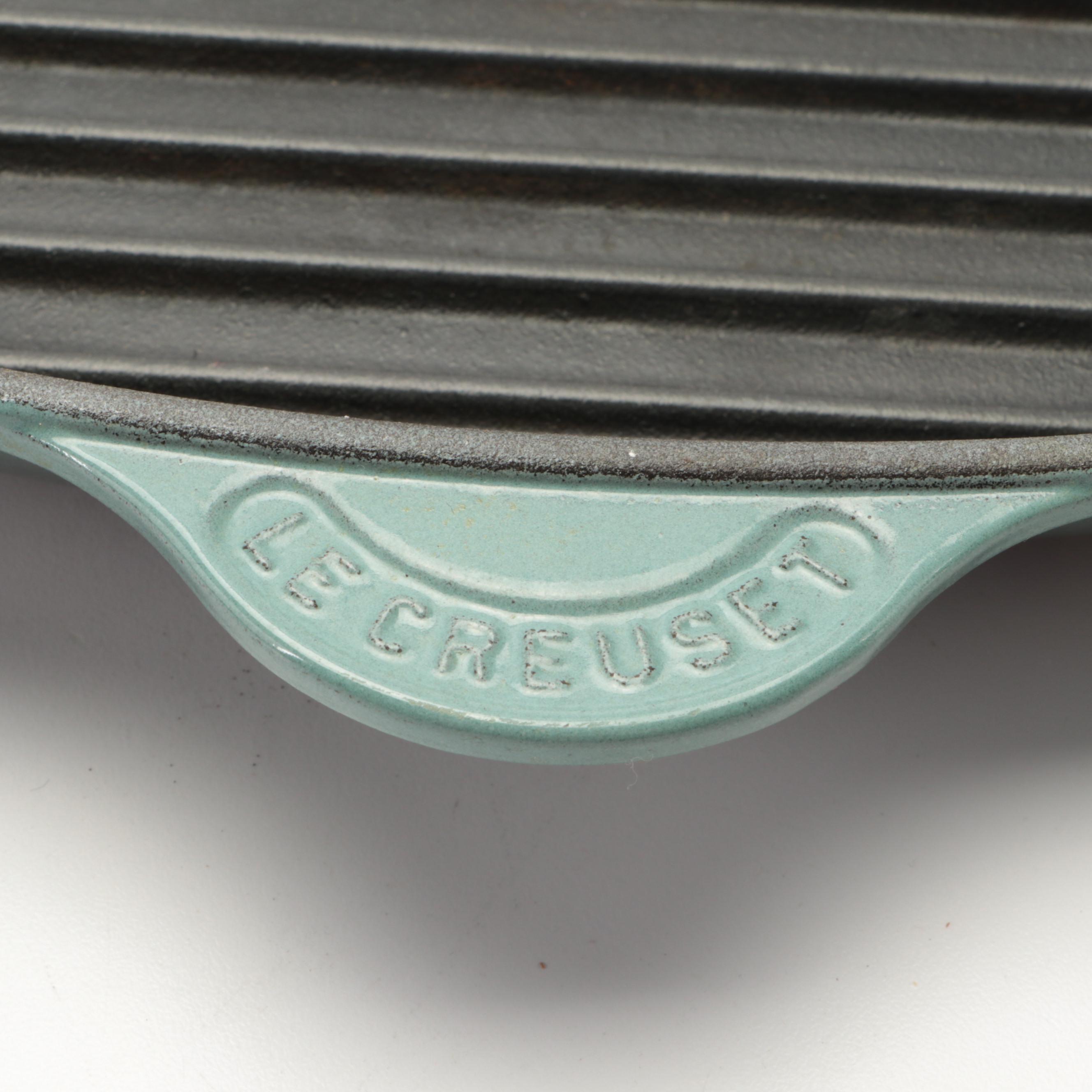 Le Creuset Enameled Cast Iron Skillet Grill with Ceramic Bowl EBTH