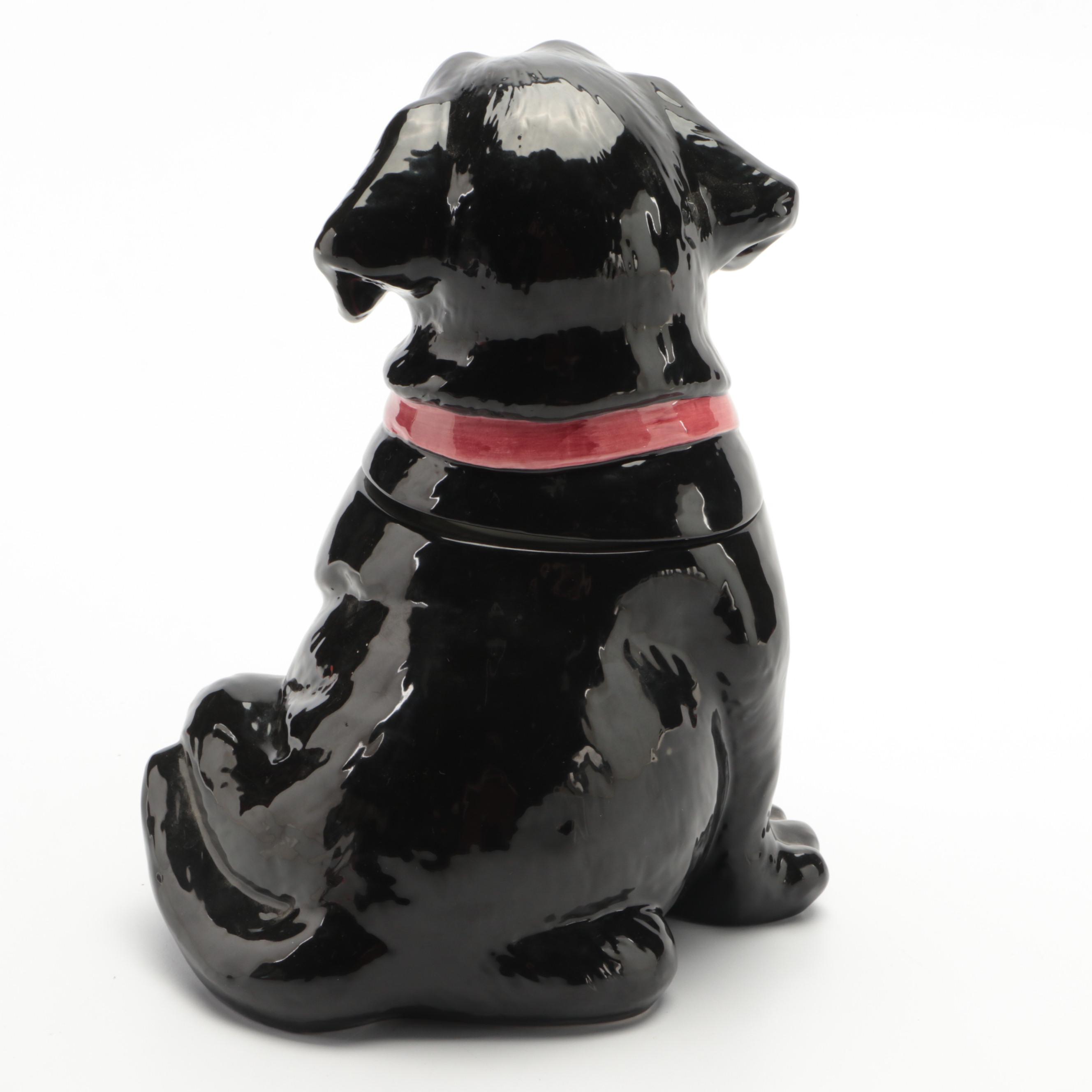 Big Sky Carvers Black Labrador Cookie Jar EBTH