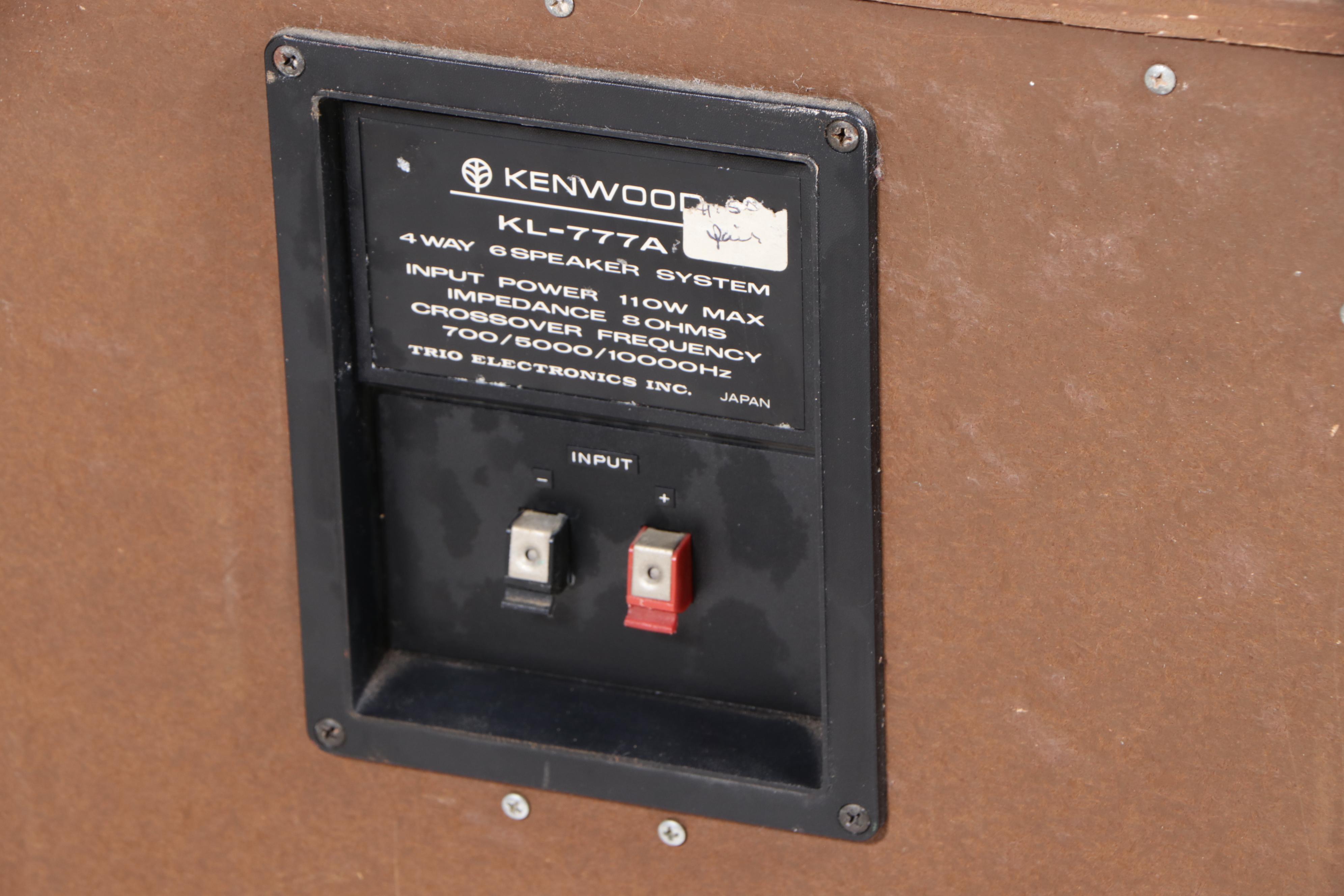 Pair of Kenwood KL777A Speakers EBTH