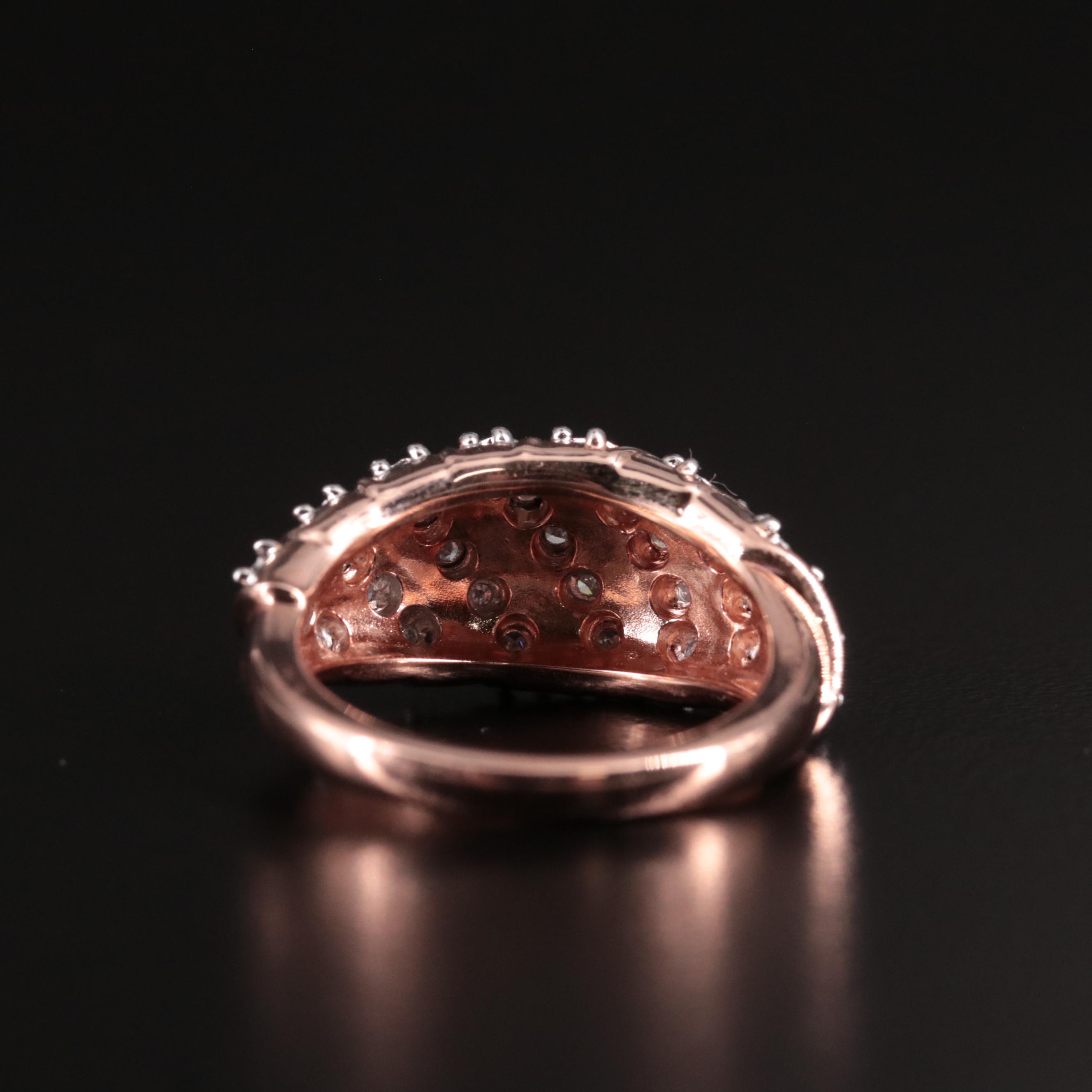 Sterling Diamond Shell Ring EBTH