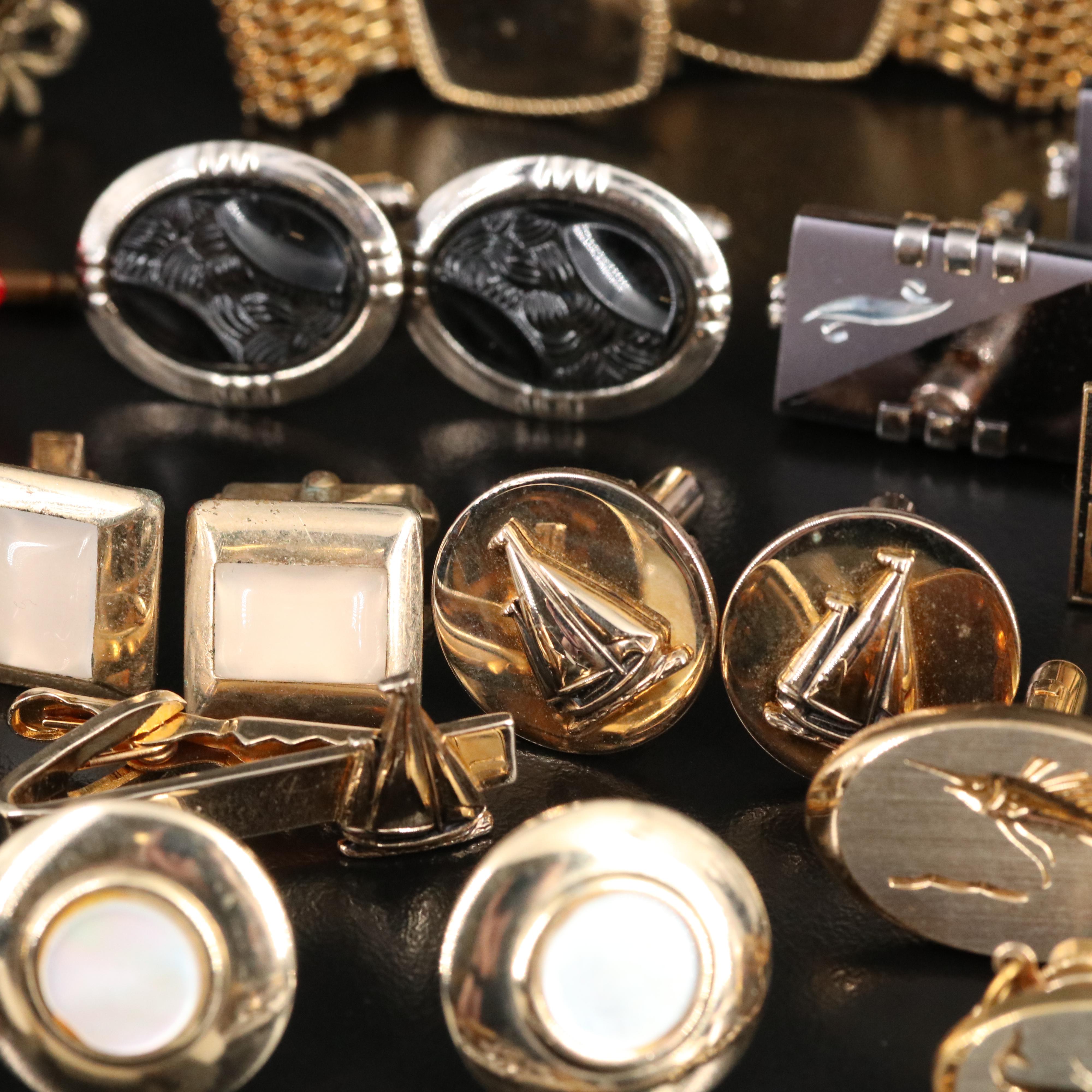 Cufflink Collection Including MotherofPearl EBTH