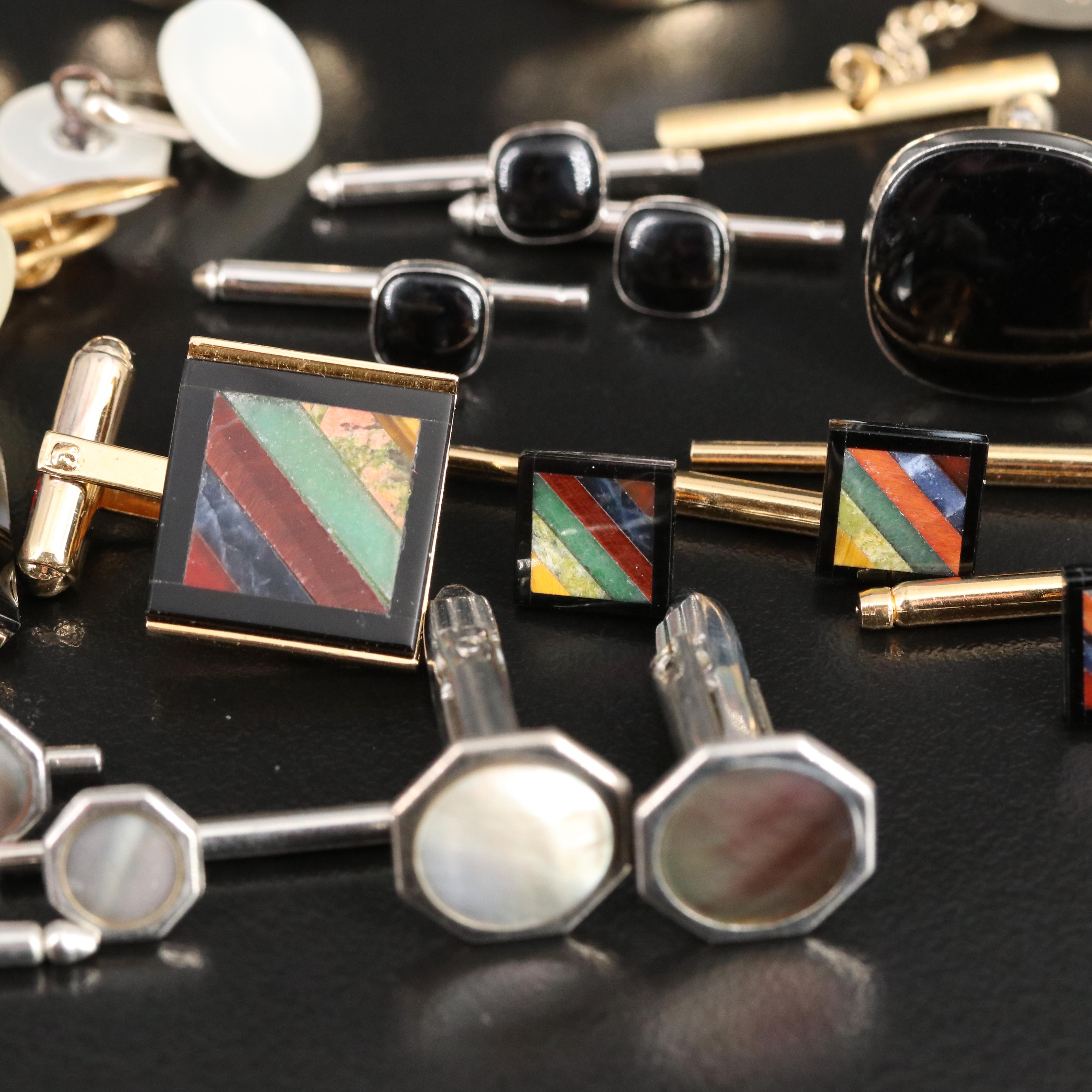 Cufflink Collection Including MotherofPearl EBTH