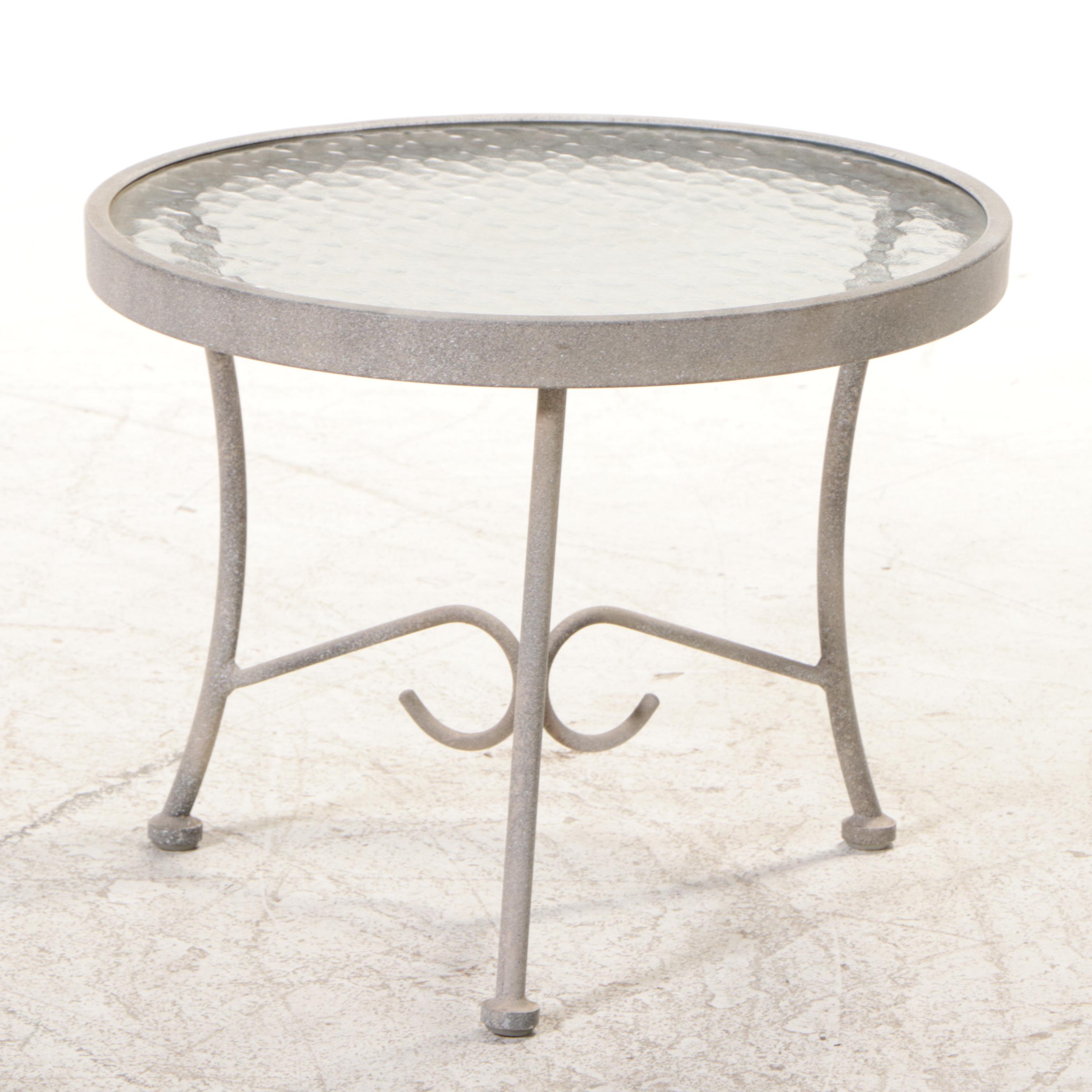 Tropitone PowderCoated Aluminum Adjustable Chaise with Glass Top Side