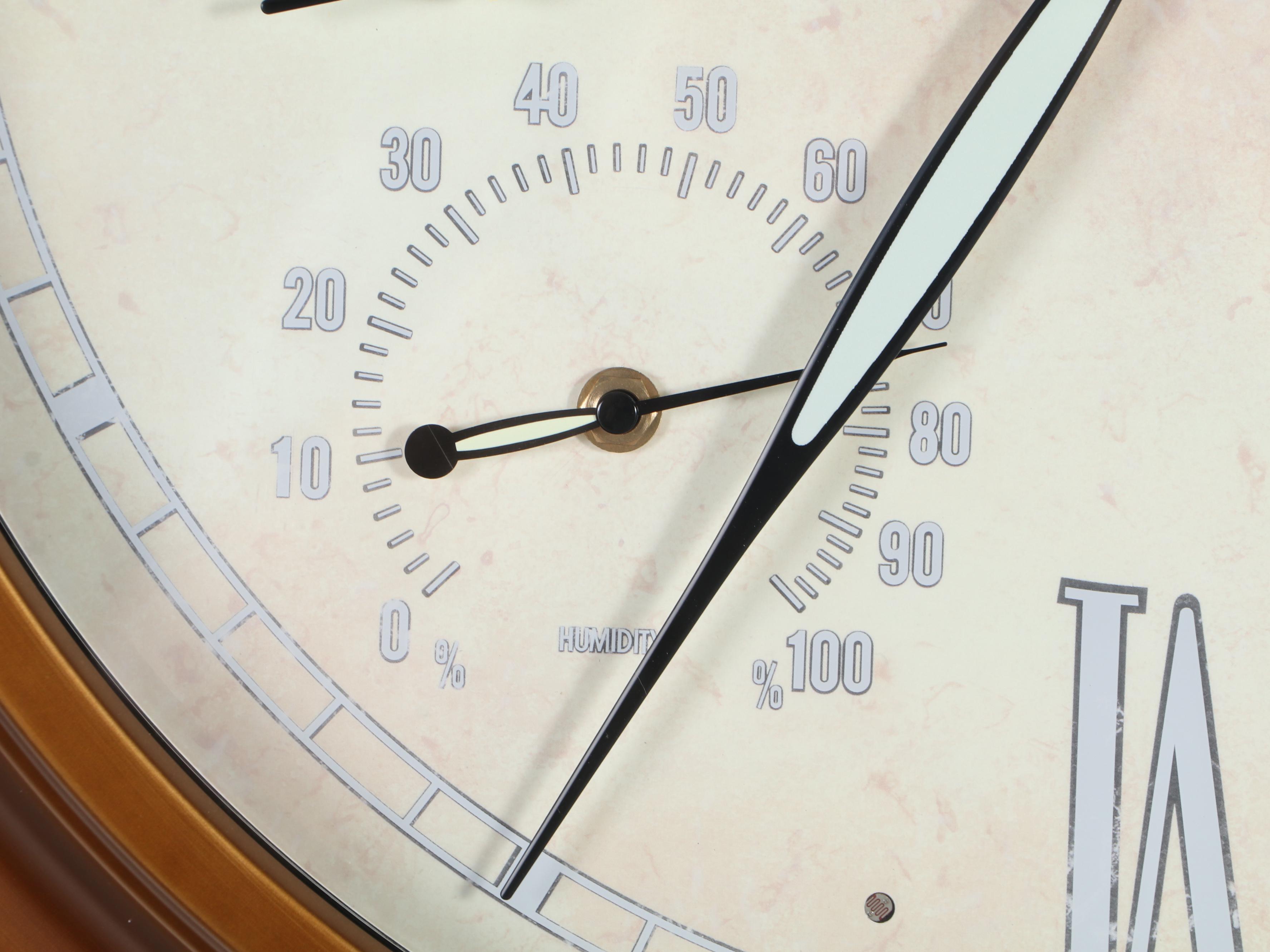 24" Outdoor Lighted Atomic Clock With LED Thermometer Hygrometer EBTH