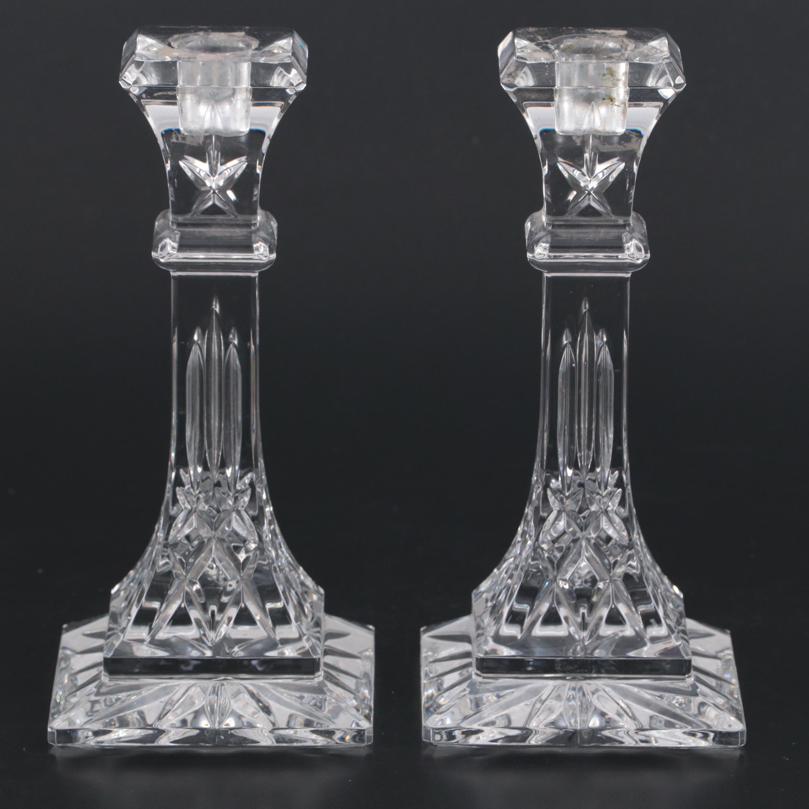 Pair of Waterford Crystal "Lismore" Candlesticks EBTH