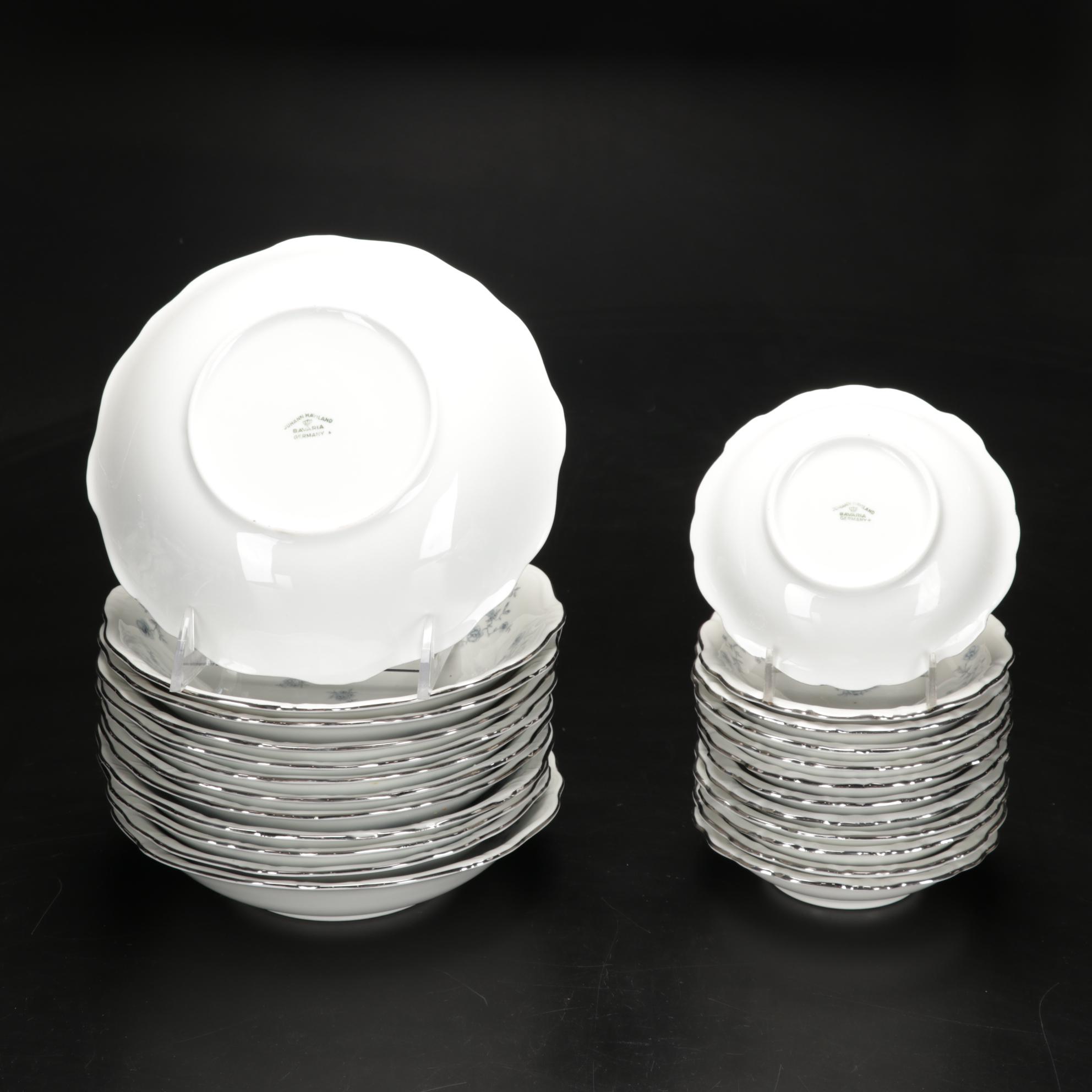 Johann Haviland Bavaria Germany 99Piece Blue Garland China Set EBTH