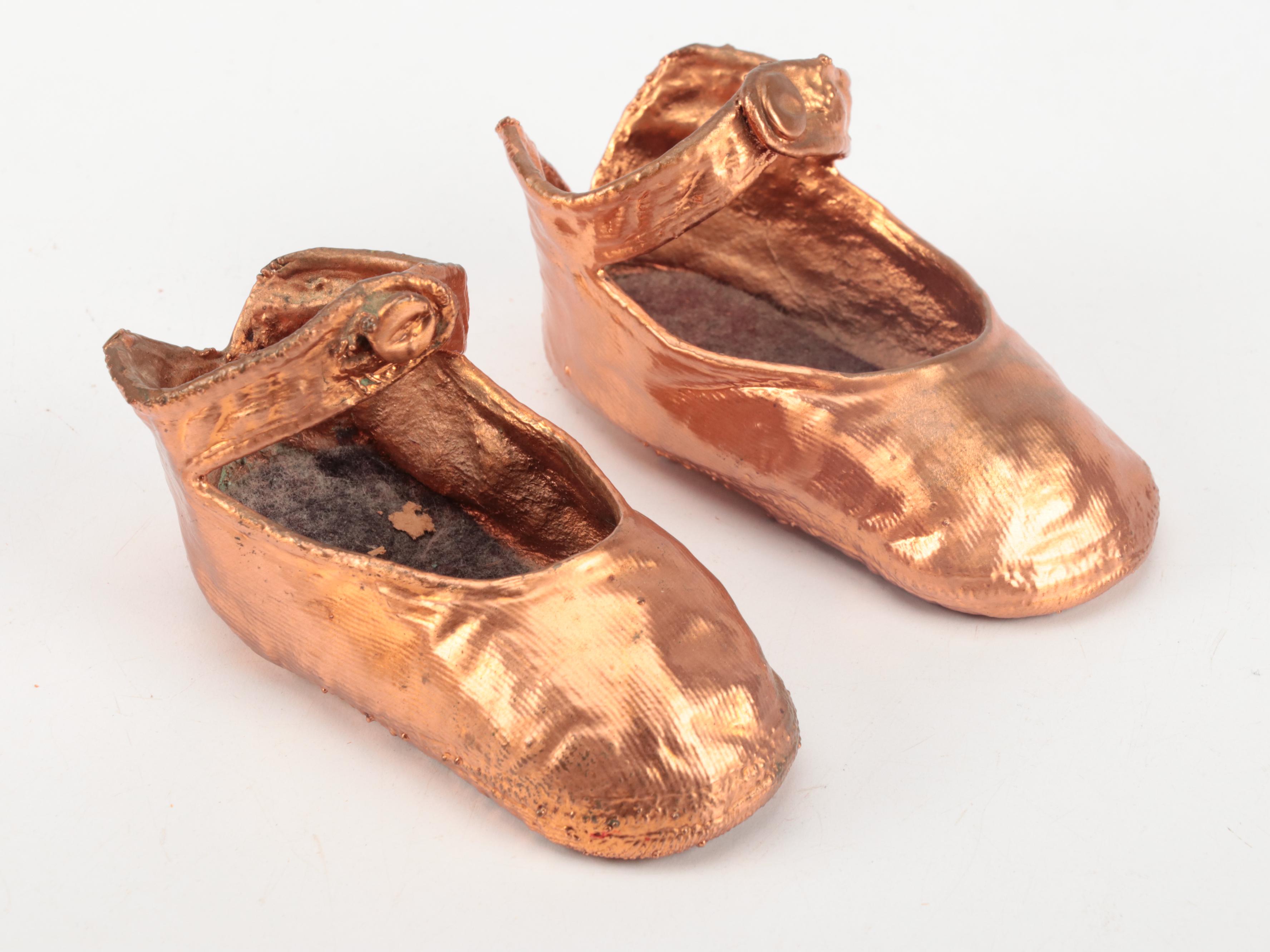 Bronzed Infant Shoes and Glove Collection EBTH