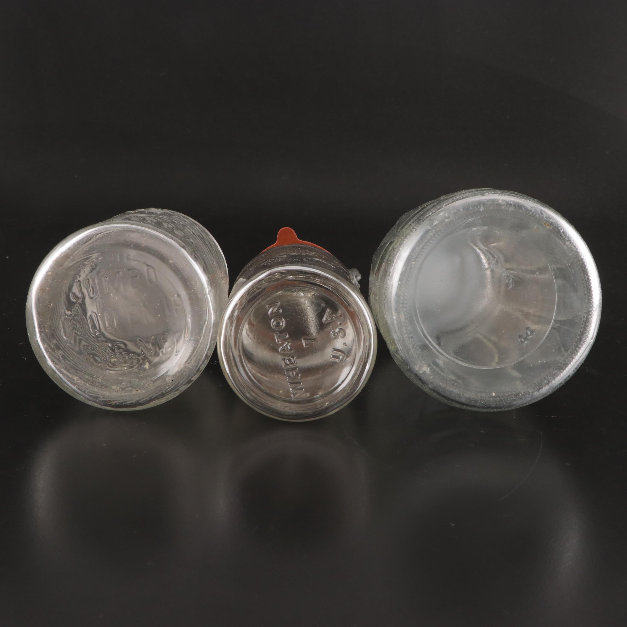 Jumbo Brand Peanut Butter Glass Jar with Other Glass Mason Jars EBTH