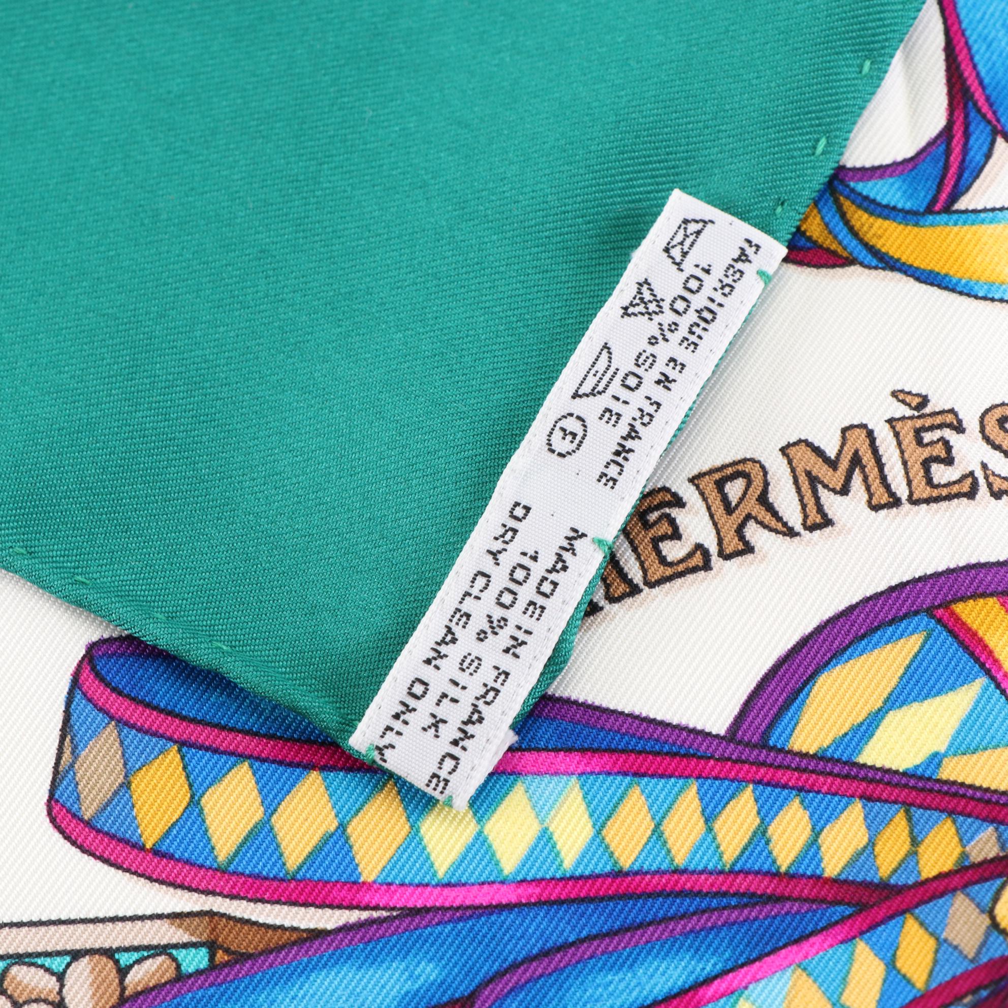 Harnais français remix blue, orange - Hermès Scarf Details | Scarf Sage