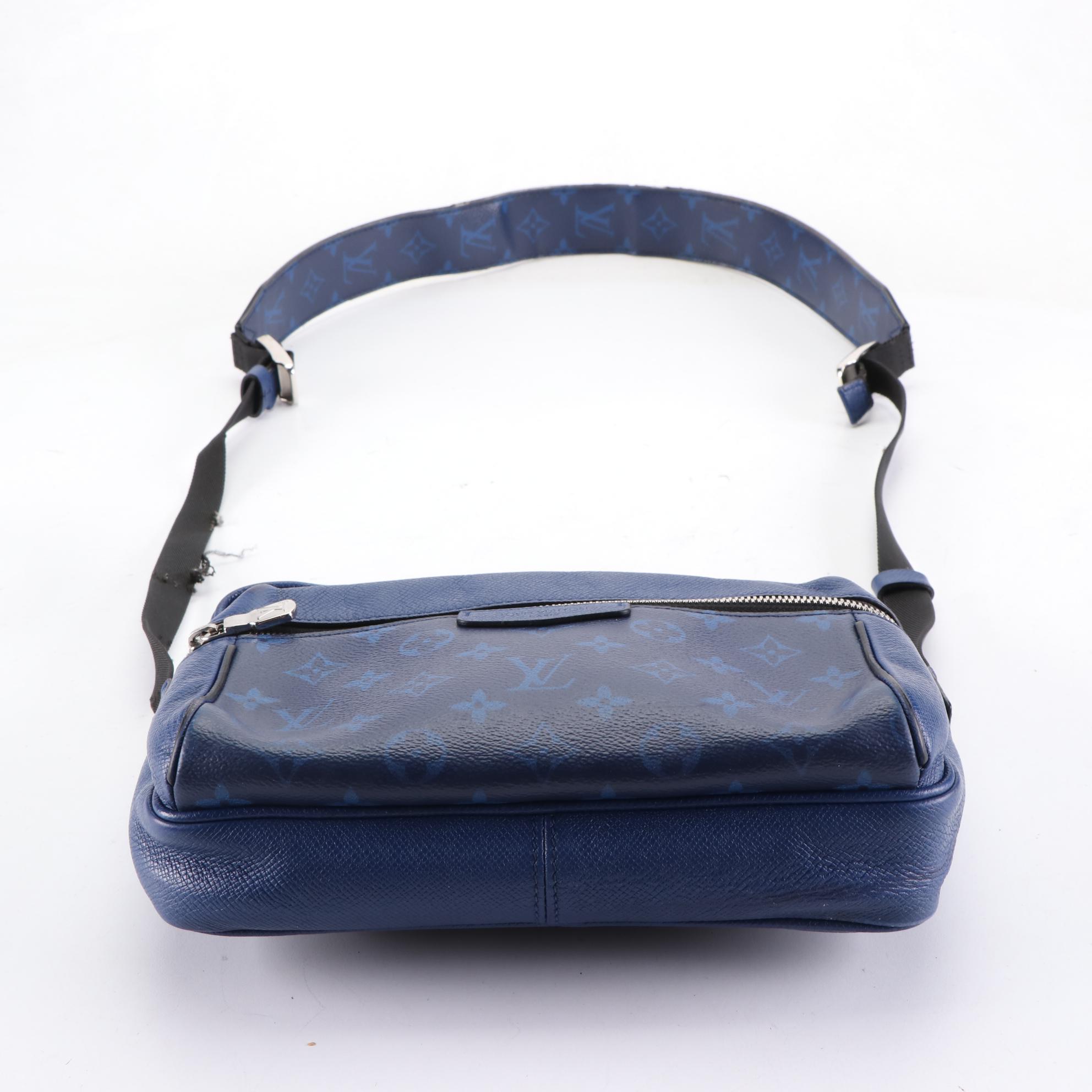 Louis Vuitton Outdoor Messenger Bag in Blue Monogram Canvas and Taïga