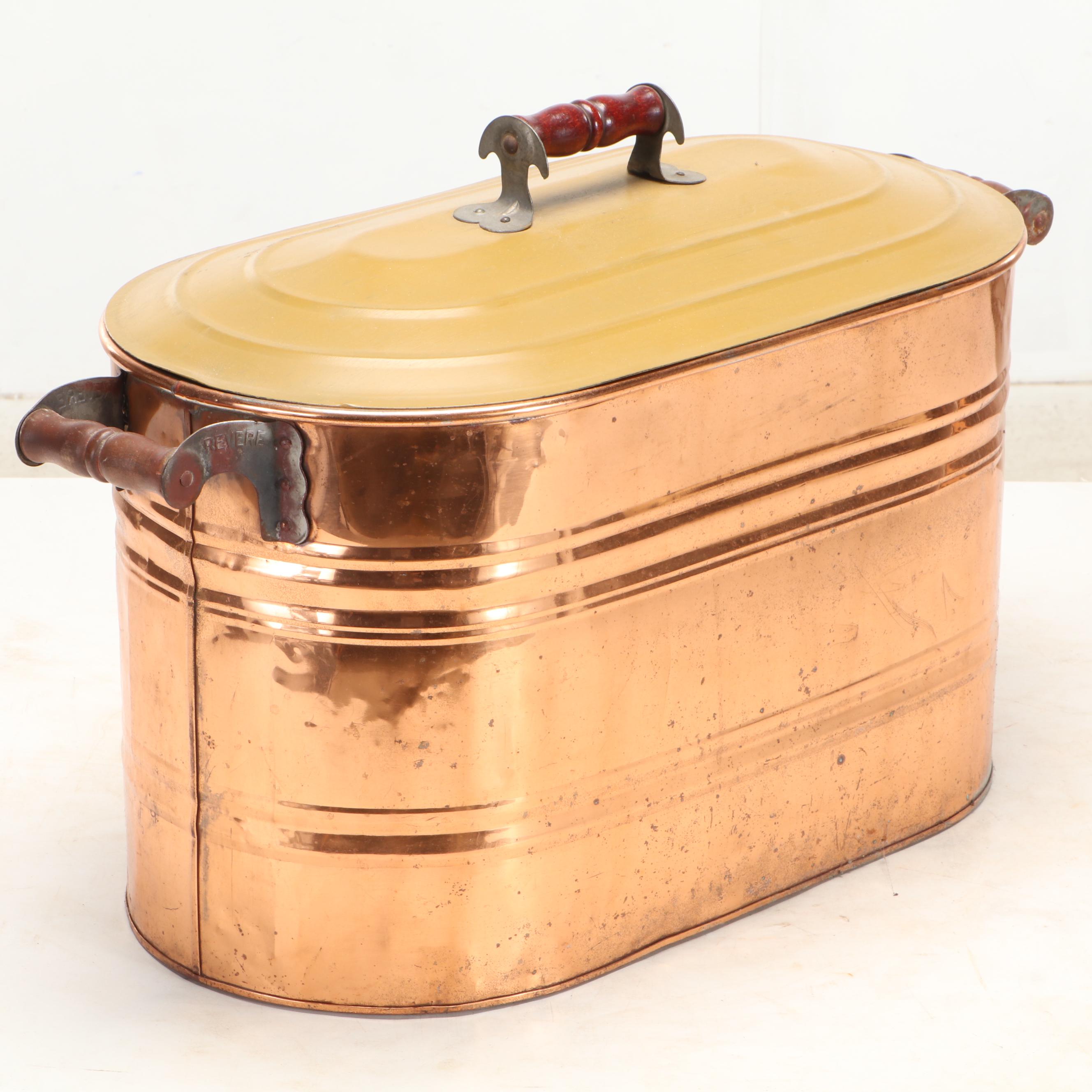Revere Copper Boiler Wash Tub With Lid EBTH