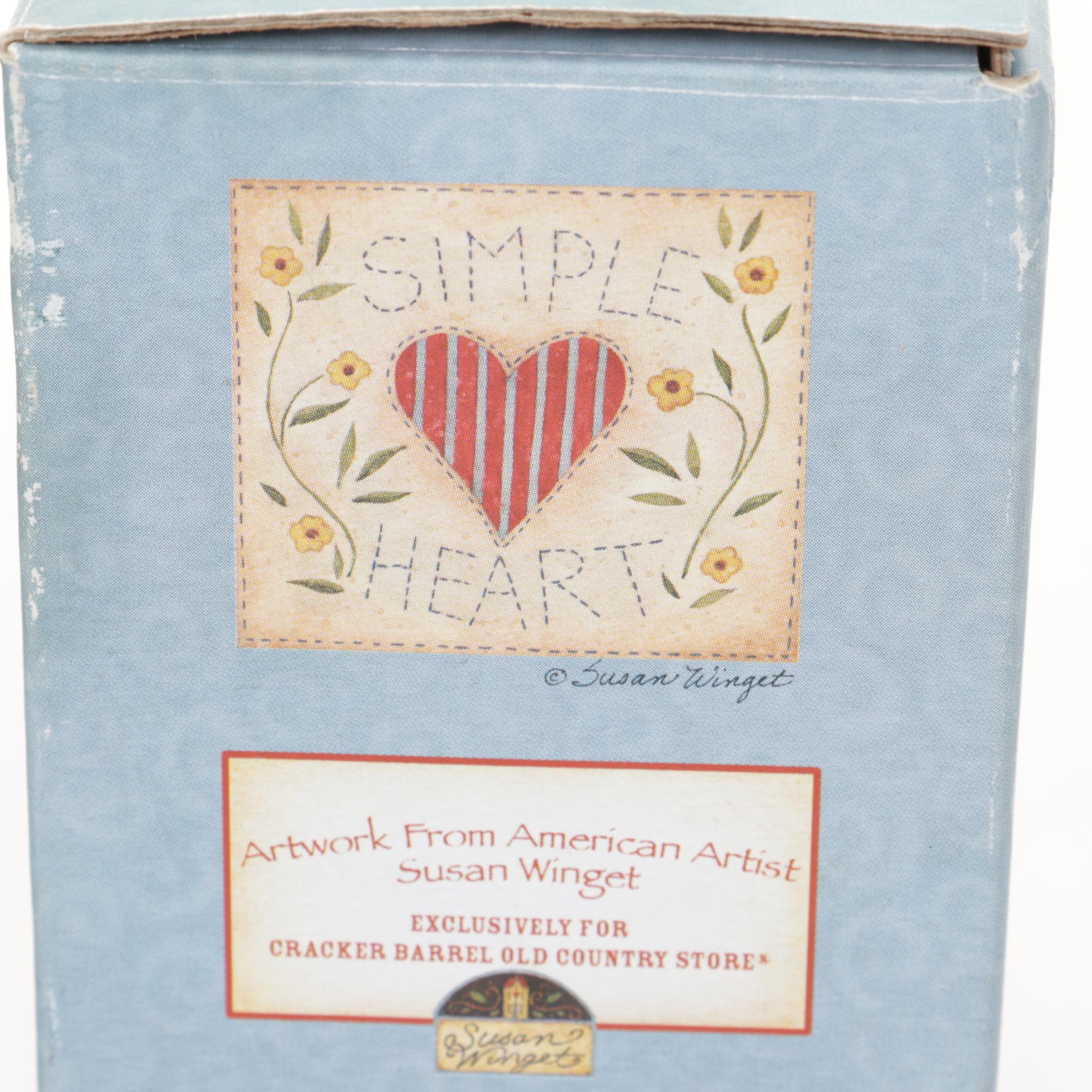 Susan Winget Ceramic House Shaped Canisters with Other Tableware and