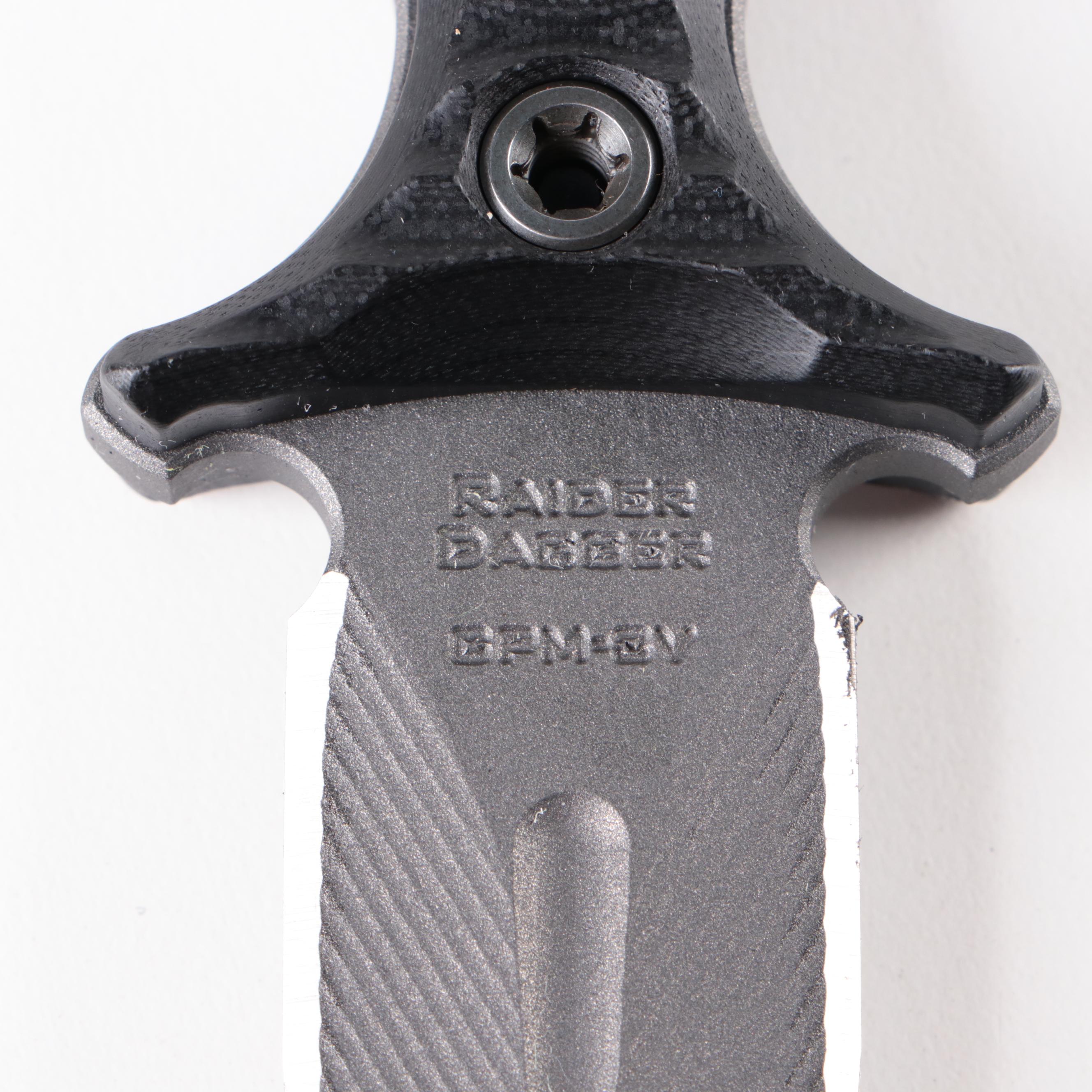 RMJ Raider Dagger with Winkler Push Daggers and Shun Knife Cases EBTH