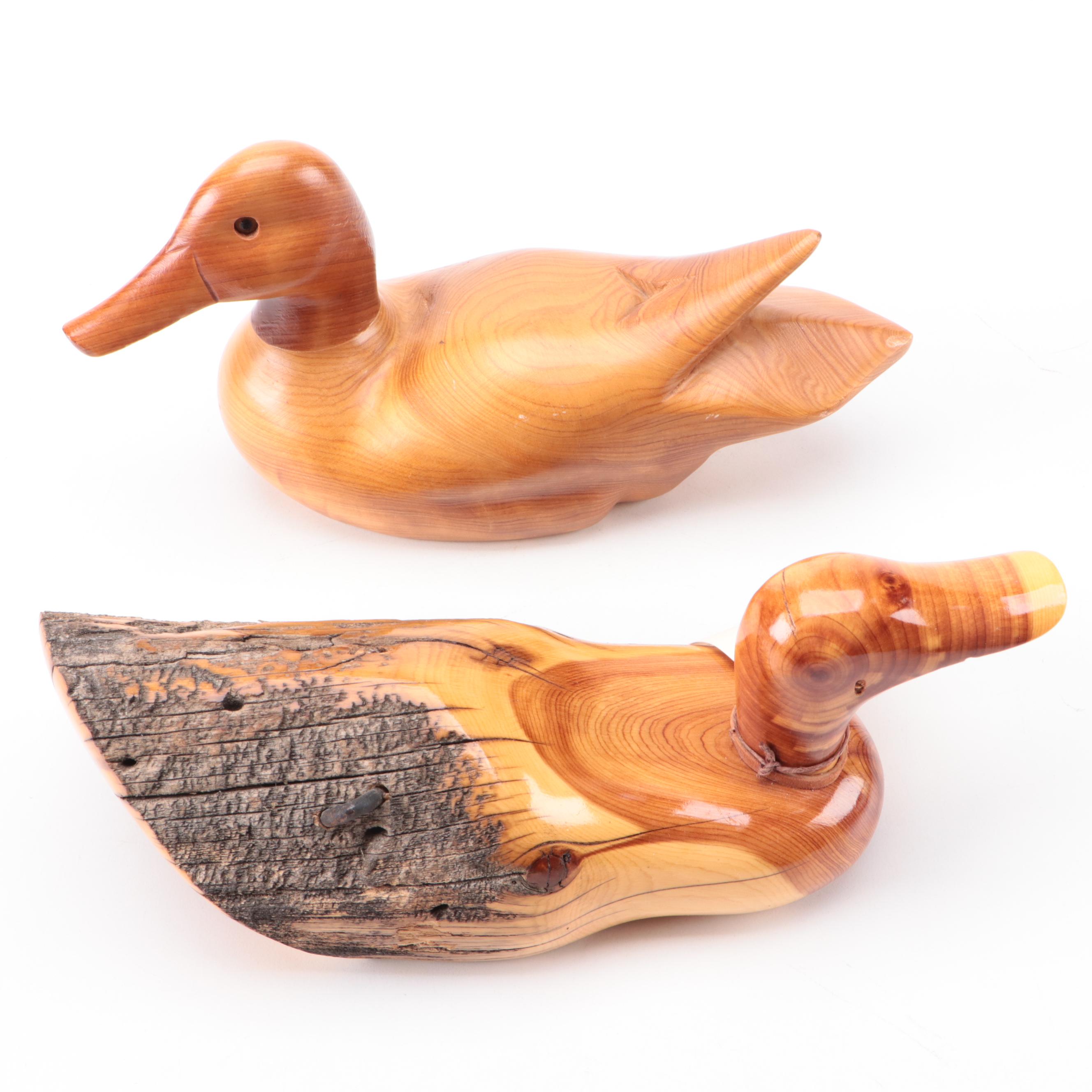 Rocky Mountain Rustic Carved Cedar Fence Post Duck and More Waterfowl