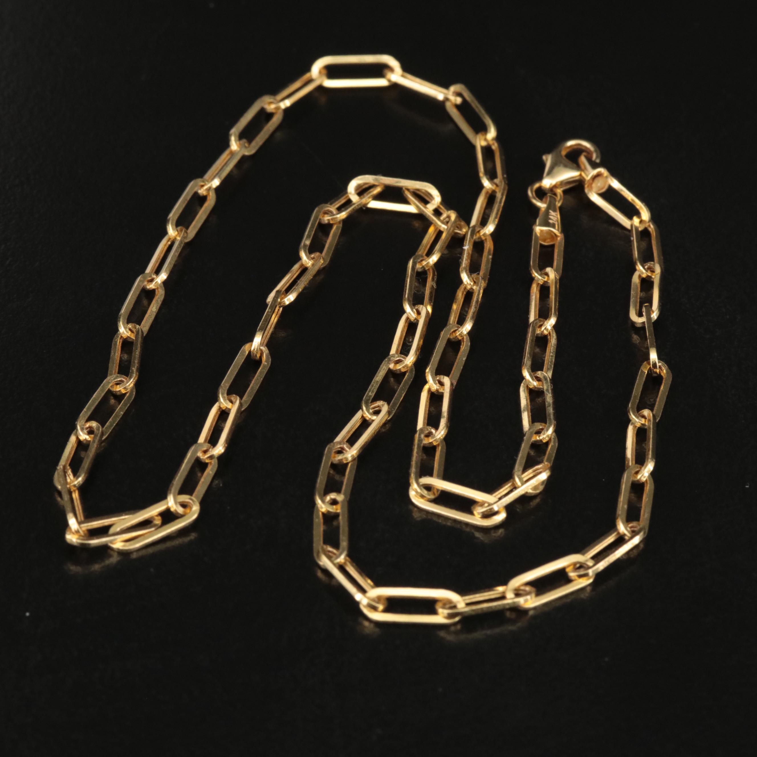 EFFY 14K Paperclip Chain Necklace EBTH