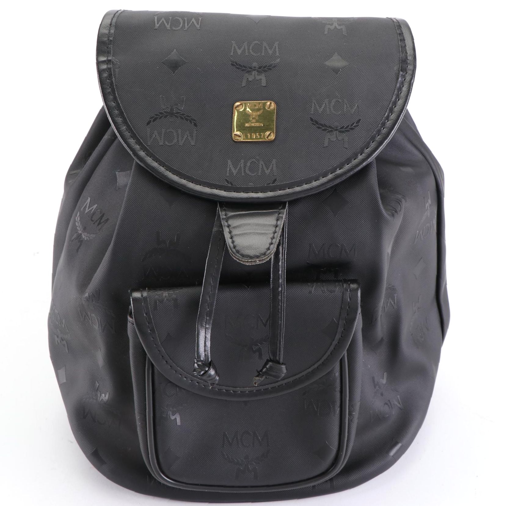 MCM Mini Backpack in Black Visetos Coated Canvas EBTH