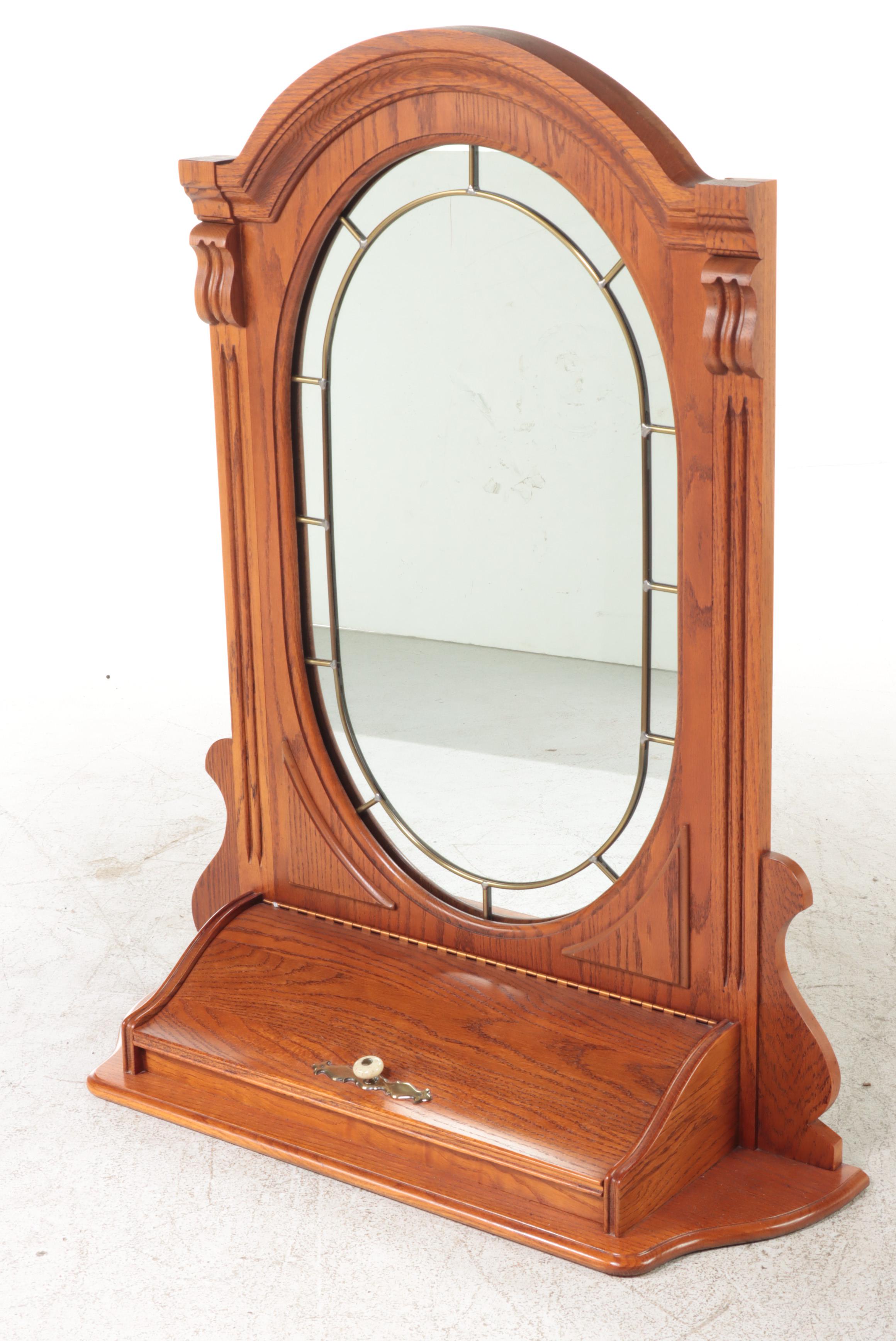 Lexington Oak Vanity Mirror With Storage EBTH