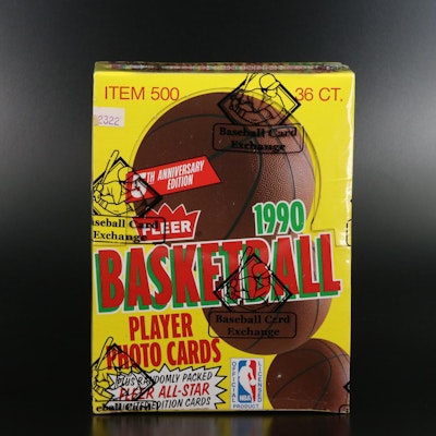 1990/91 Fleer Basketball Cards Sealed BBCE Wax Box