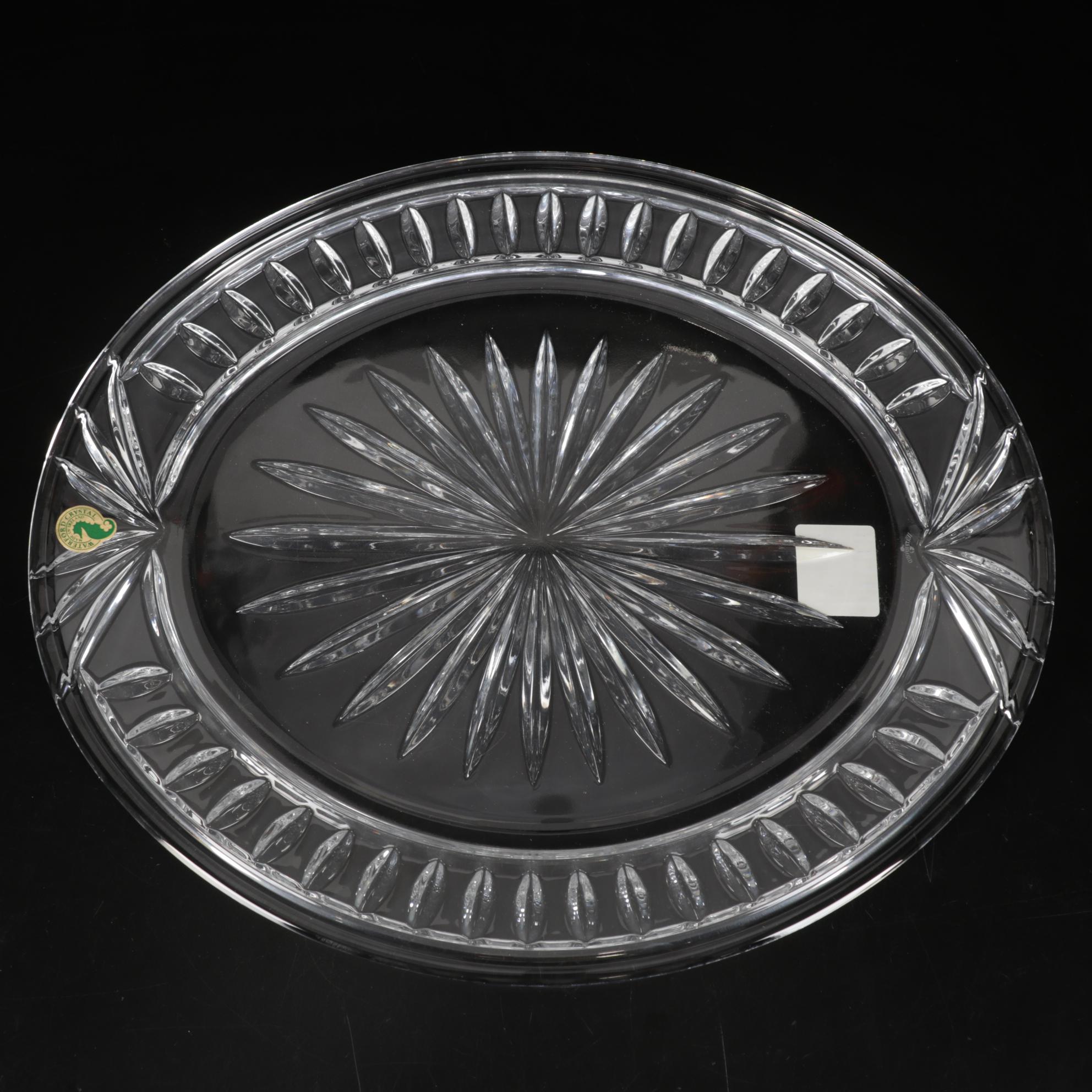 Waterford Crystal "Ashbourne" Vase and "Overture" Platter EBTH