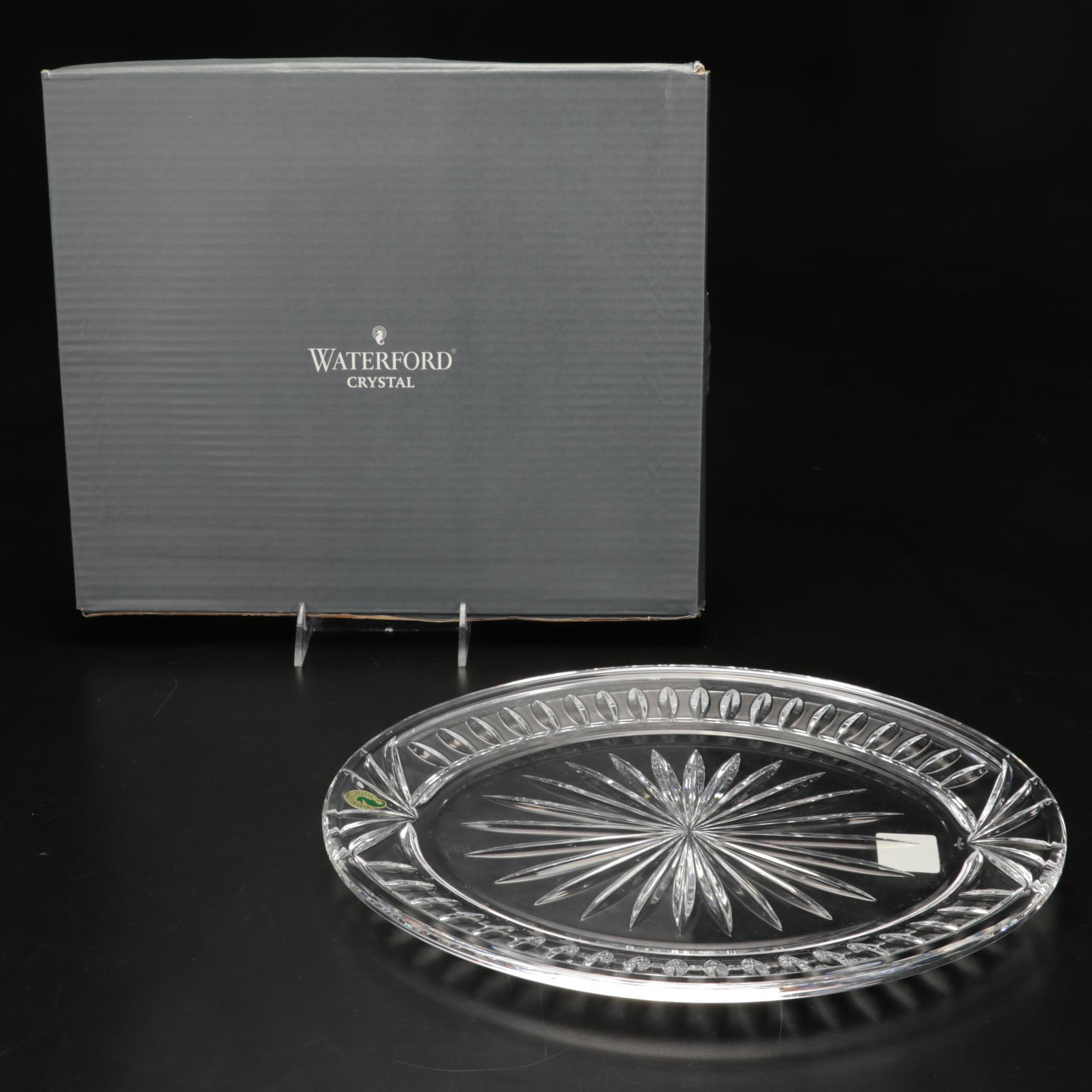 Waterford Crystal "Ashbourne" Vase and "Overture" Platter EBTH