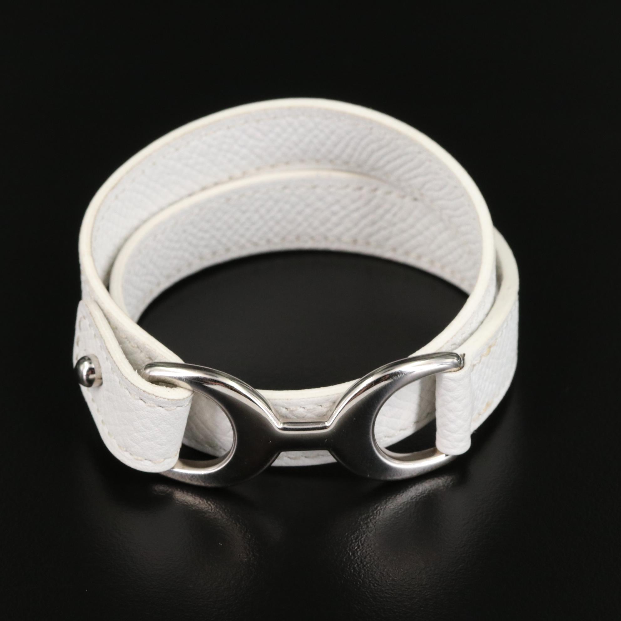 Hermès Leather Wrap Bracelet with Box EBTH