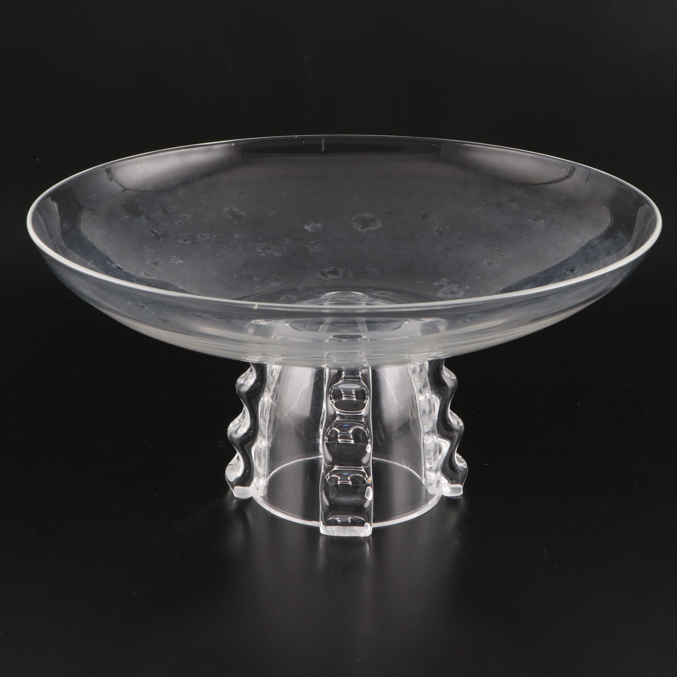 Krosno Polish Glass Decanter with Other Glass Pedestal Bowl EBTH