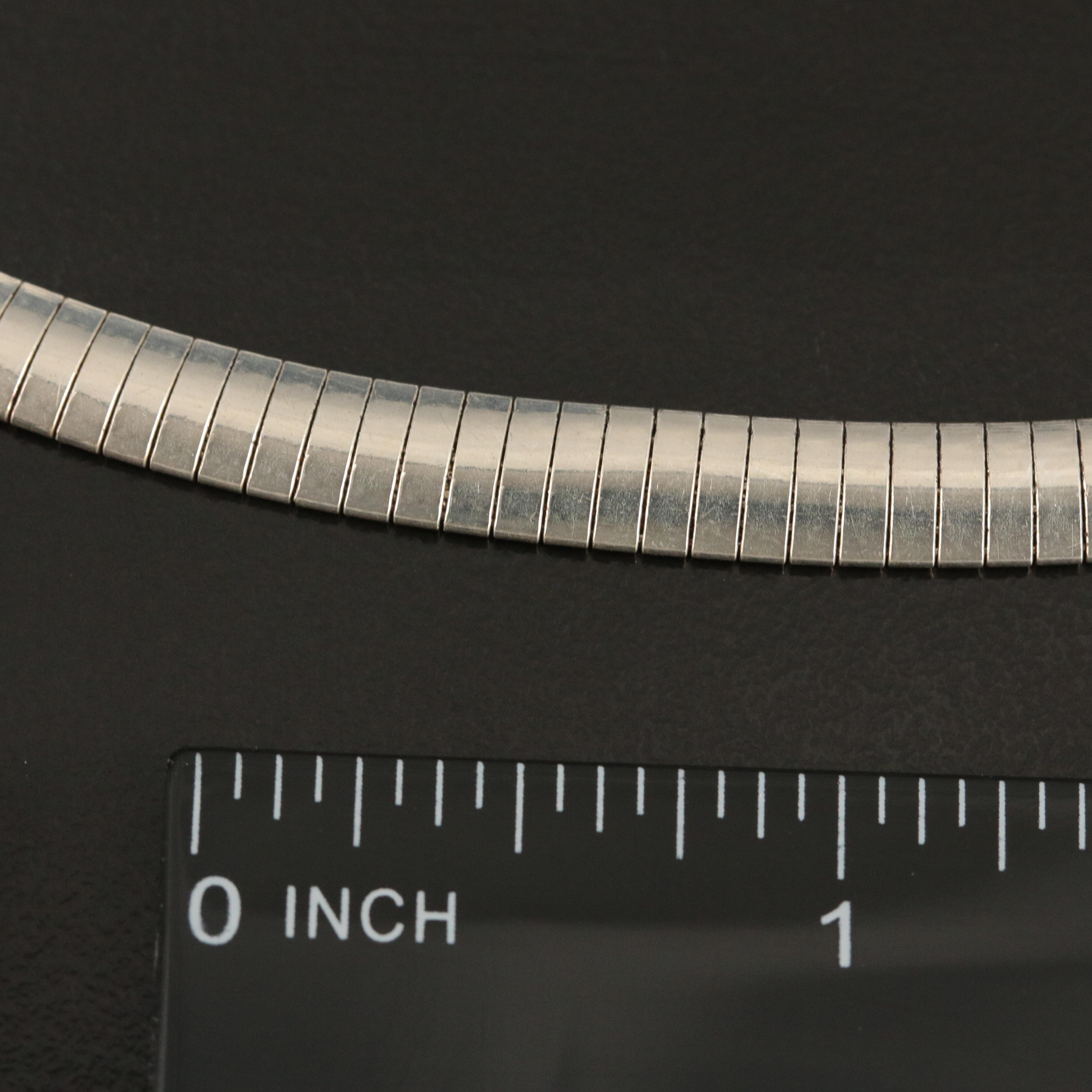 Sterling Omega Chain Necklace EBTH