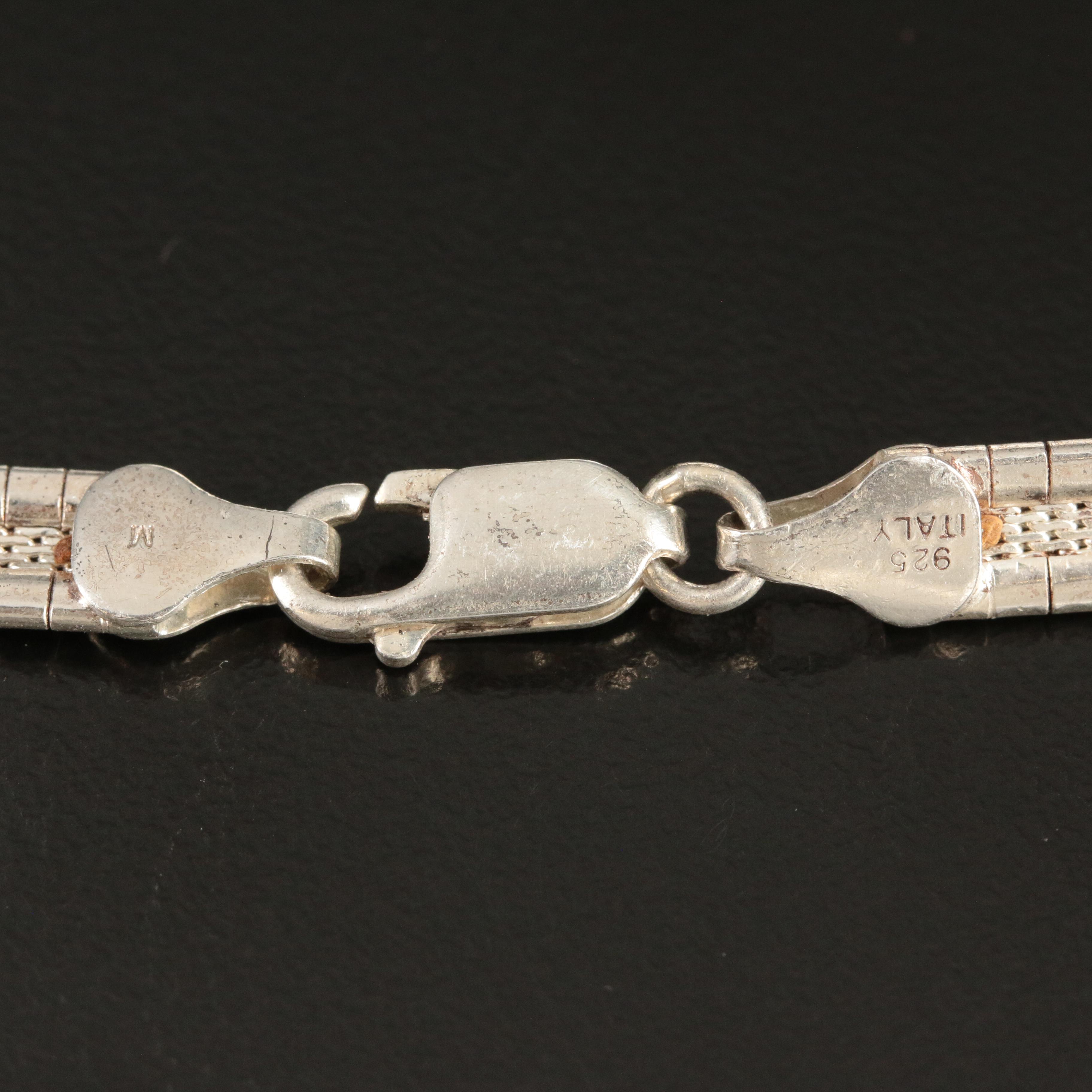 Sterling Omega Chain Necklace EBTH