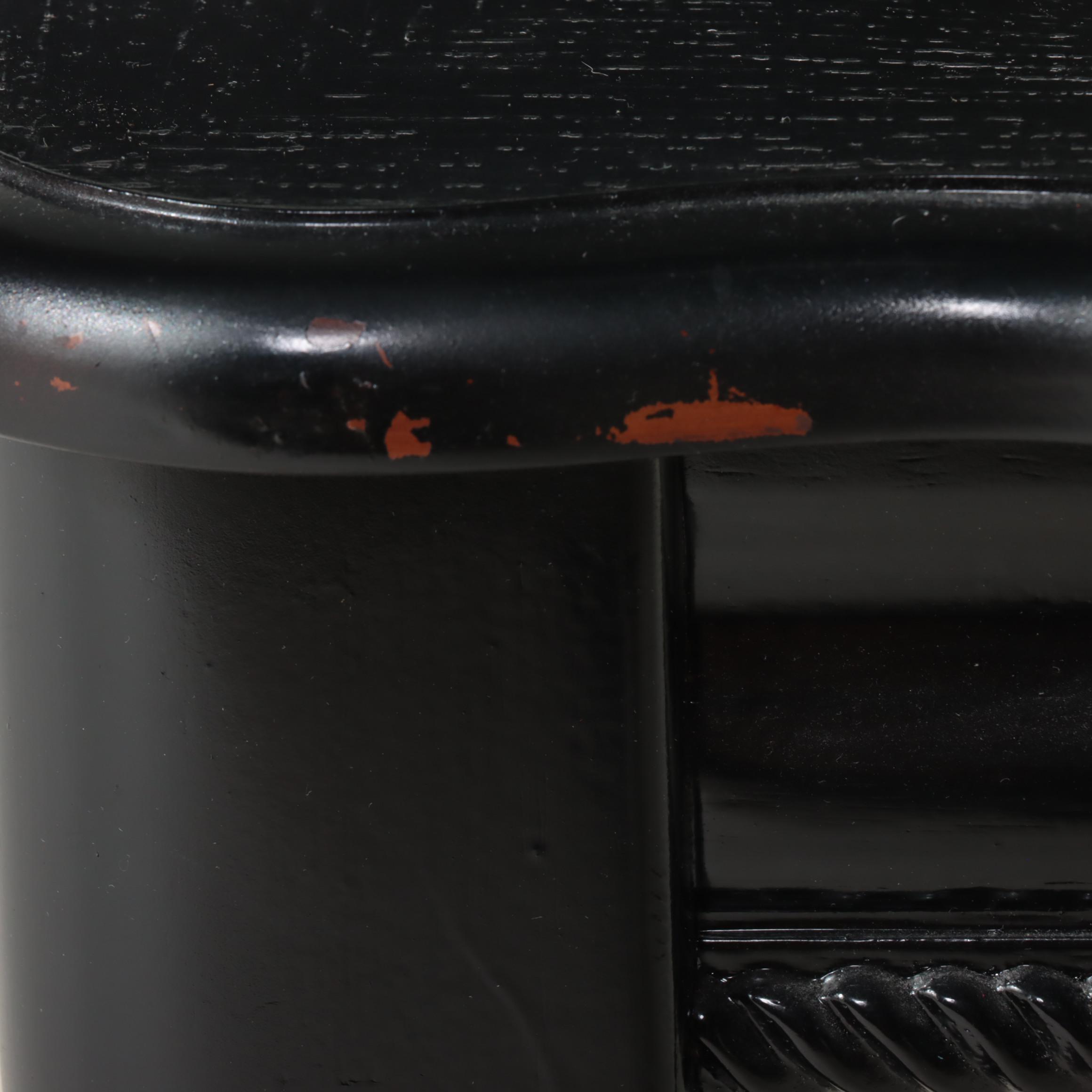 Pair of Black Painted End Tables with Reeded Legs EBTH