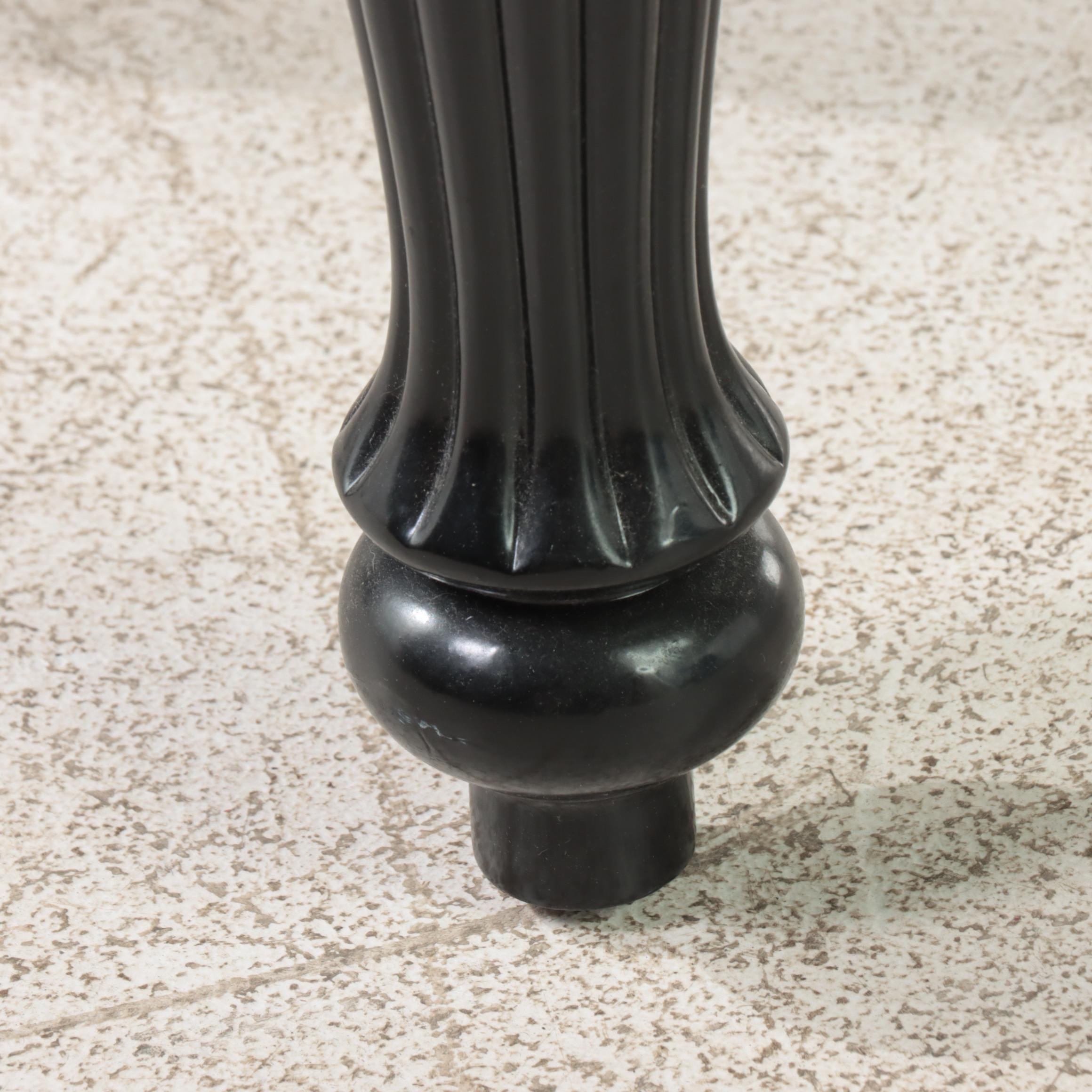 Pair of Black Painted End Tables with Reeded Legs EBTH