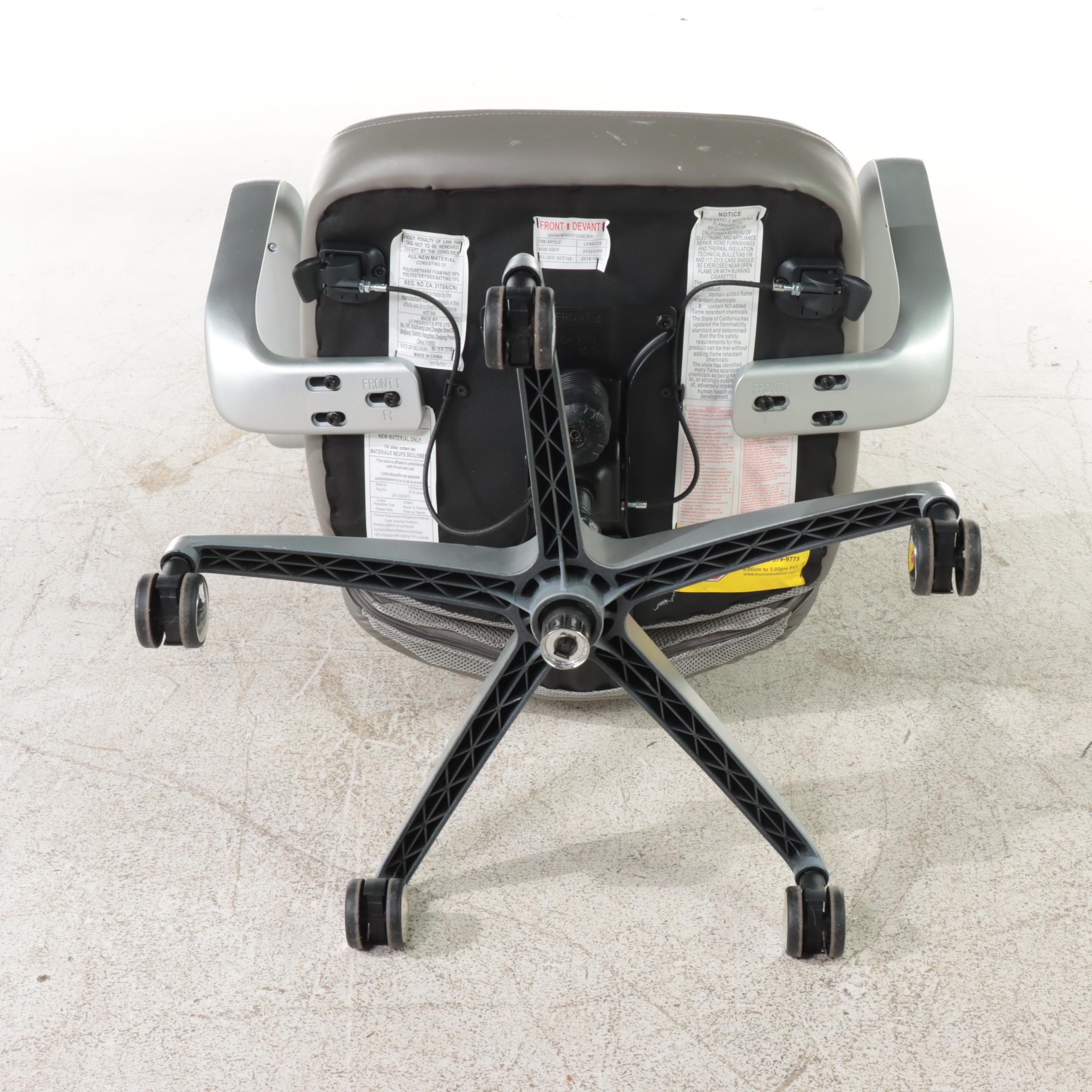 LaZBoy "Savona" Leather Upholstered Office Arm Chair EBTH