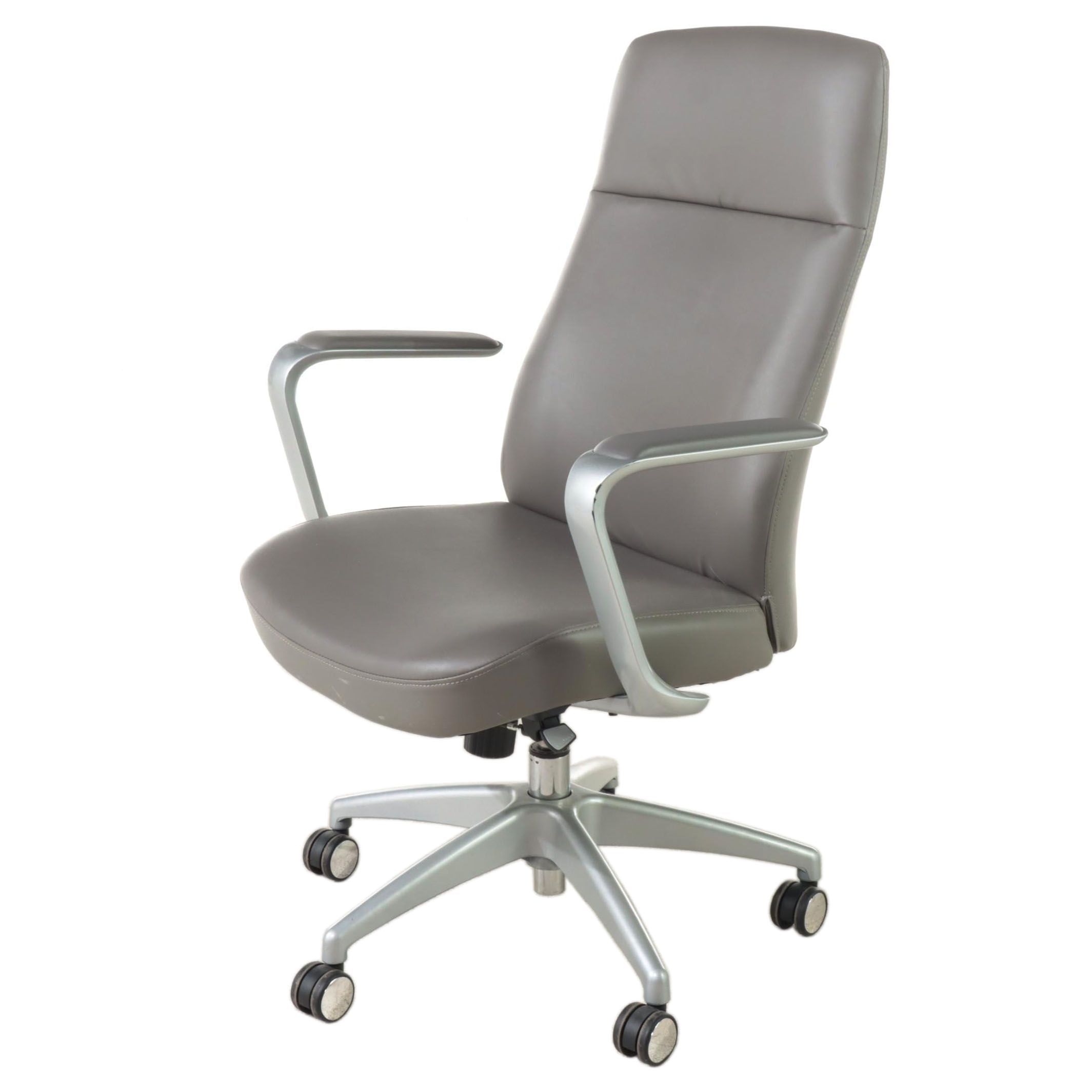 LaZBoy "Savona" Leather Upholstered Office Arm Chair EBTH