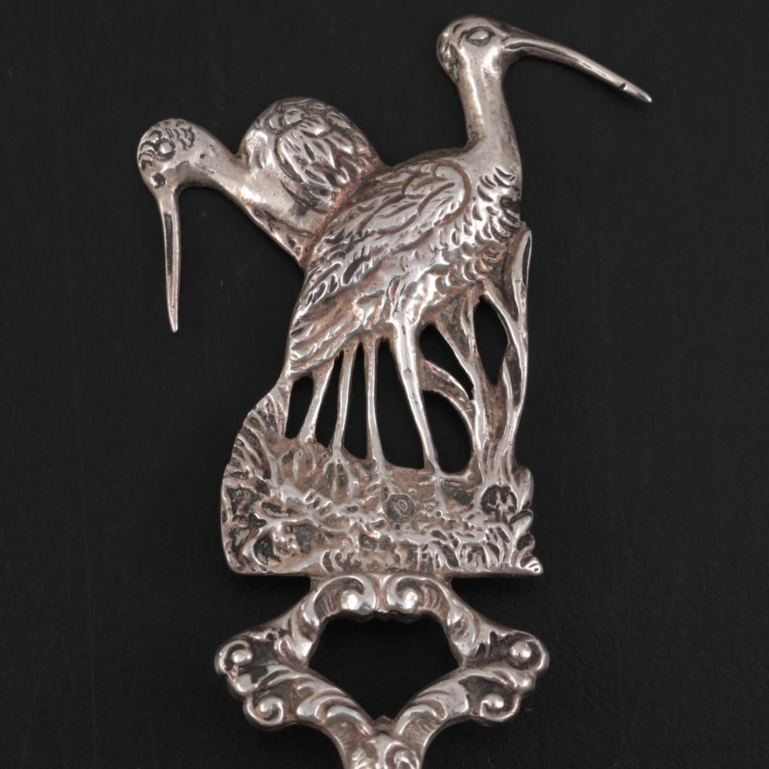 Dutch Baroque Style 800 Silver Overcup Tea Strainer, 1908 EBTH