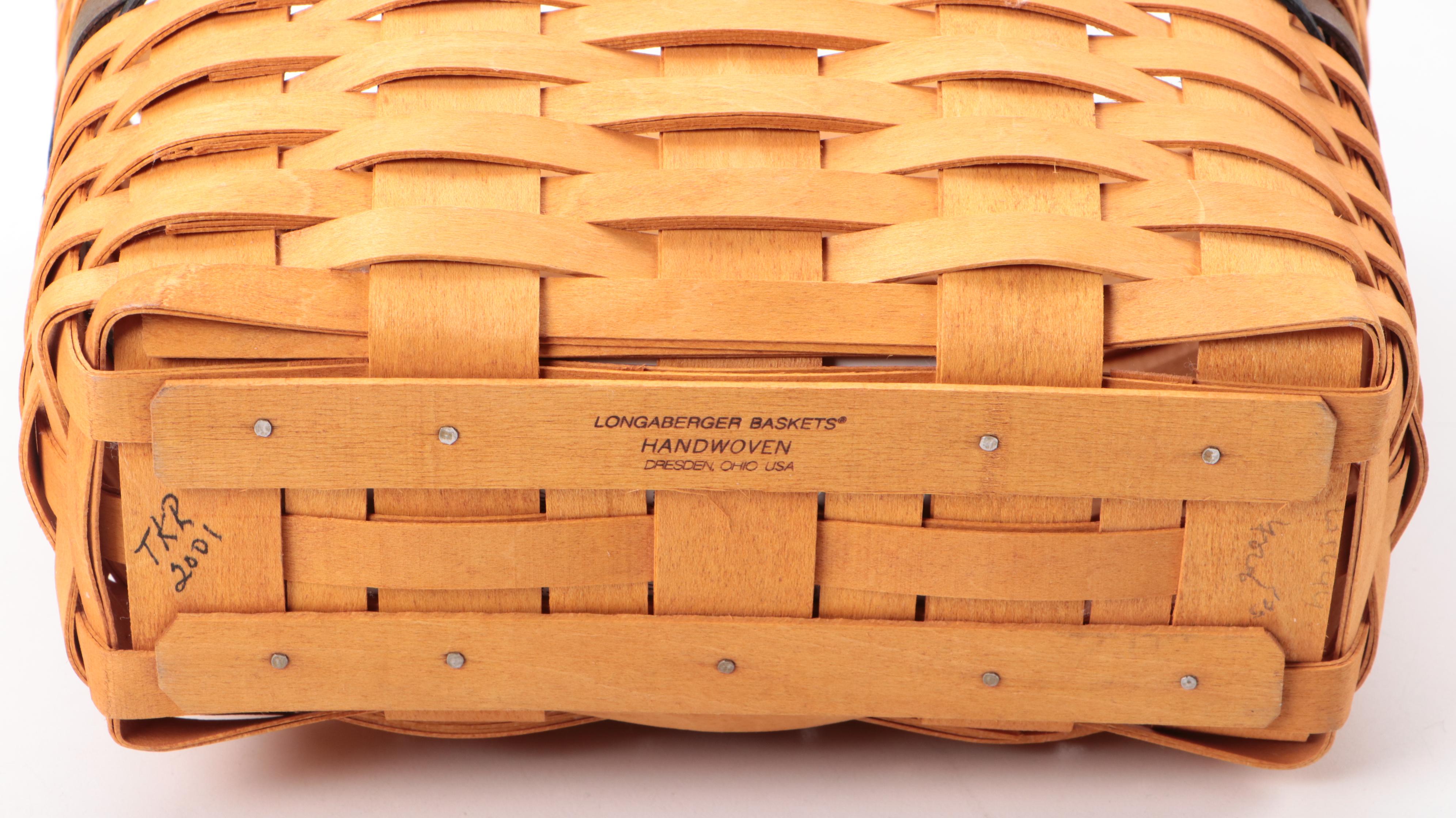 Longaberger Maple Woven Sewing Notions Basket and More Baskets EBTH